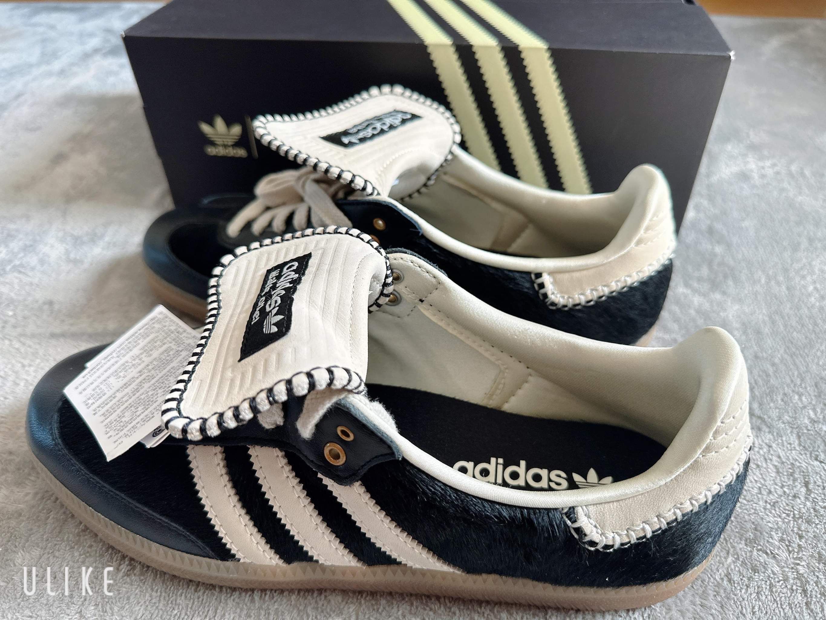Wales Bonner × adidas Samba Pony Tonal Low "Core Black/Cream White"