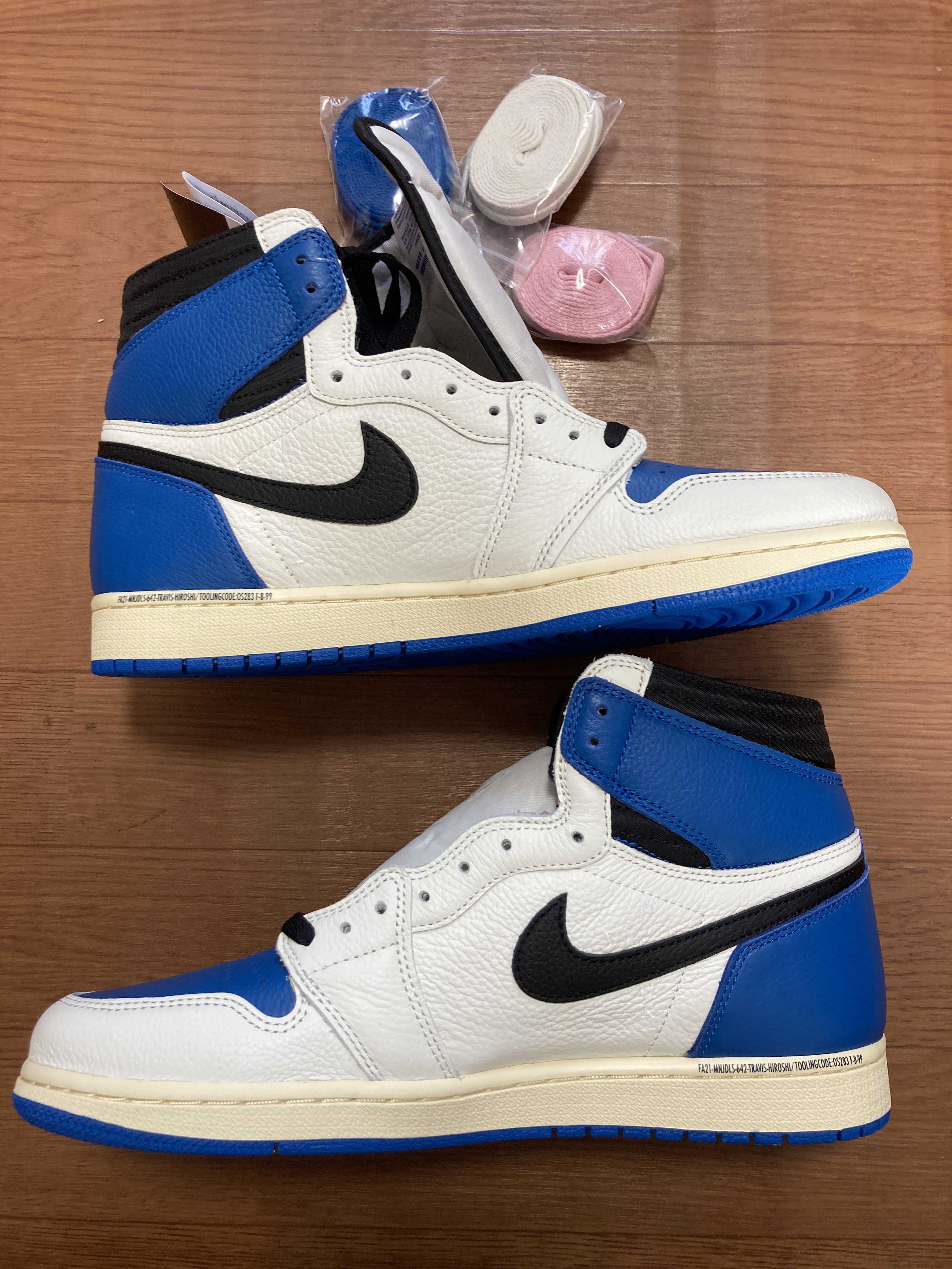 Travis Scott × fragment design × Nike Air Jordan 1 Retro High OG SP "Military Blue"
