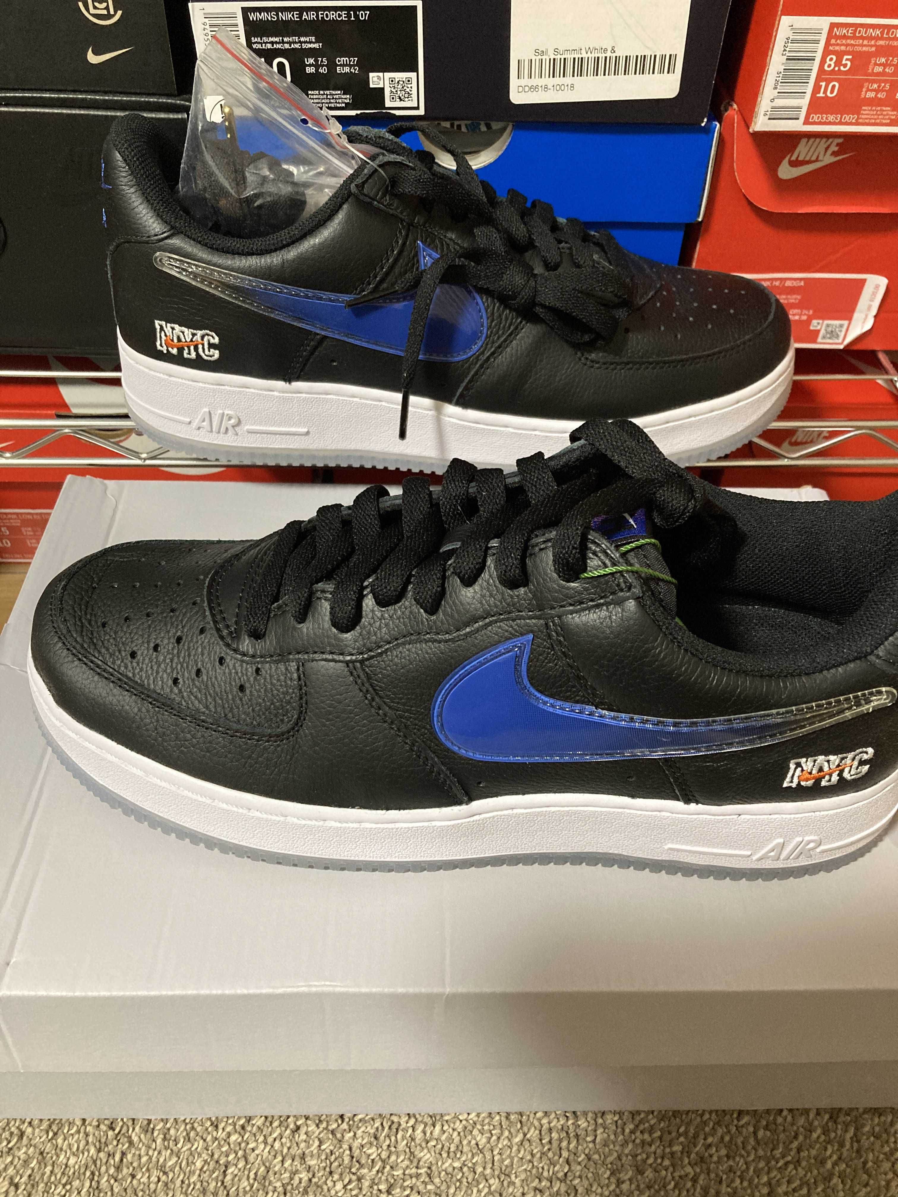 KITH × Nike Air Force 1 Low New York Knicks "Black/Brilliant Orange/Rush/Brilliant White"