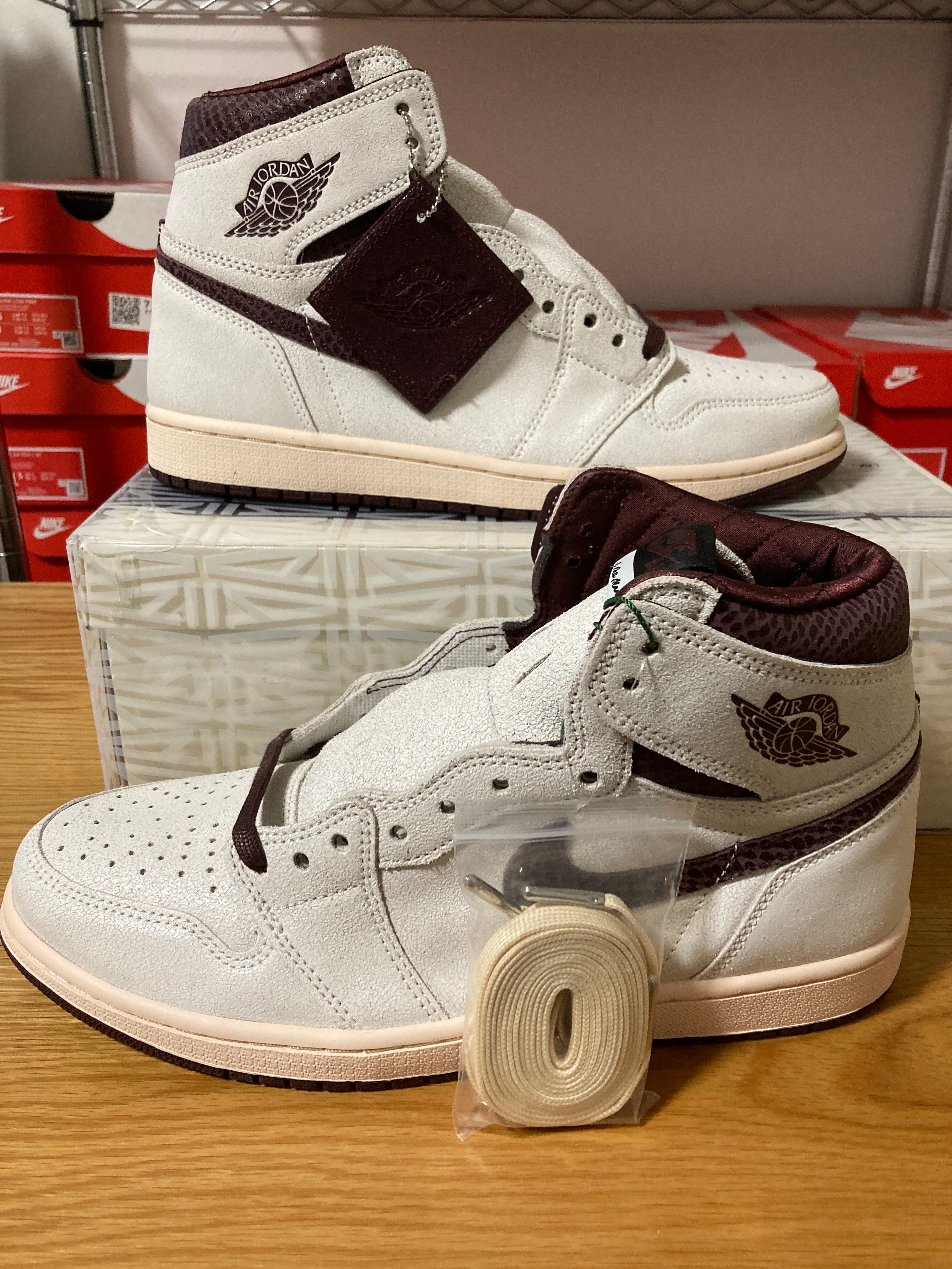 A Ma Maniere × Nike Air Jordan 1 Retro High OG "Sail and Burgundy"