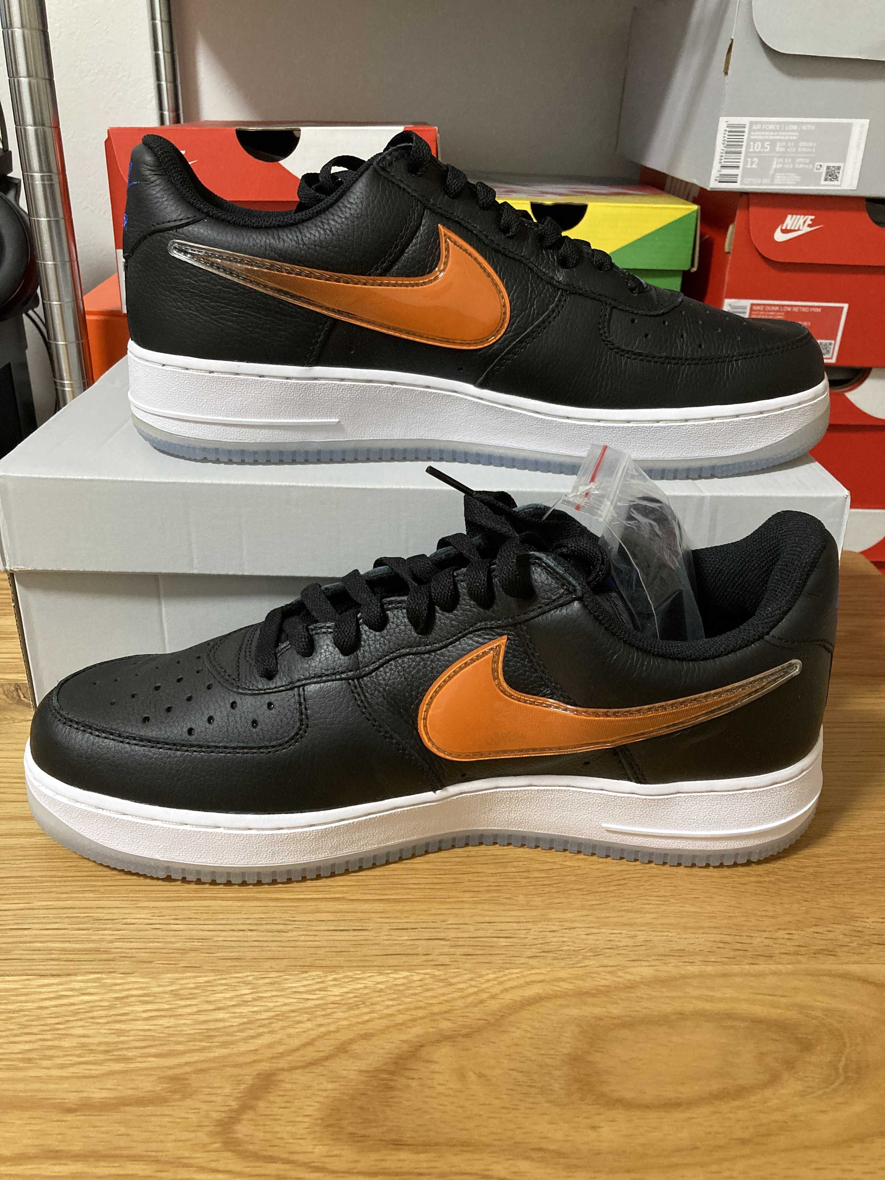 KITH × Nike Air Force 1 Low New York Knicks "Black/Brilliant Orange/Rush/Brilliant White"