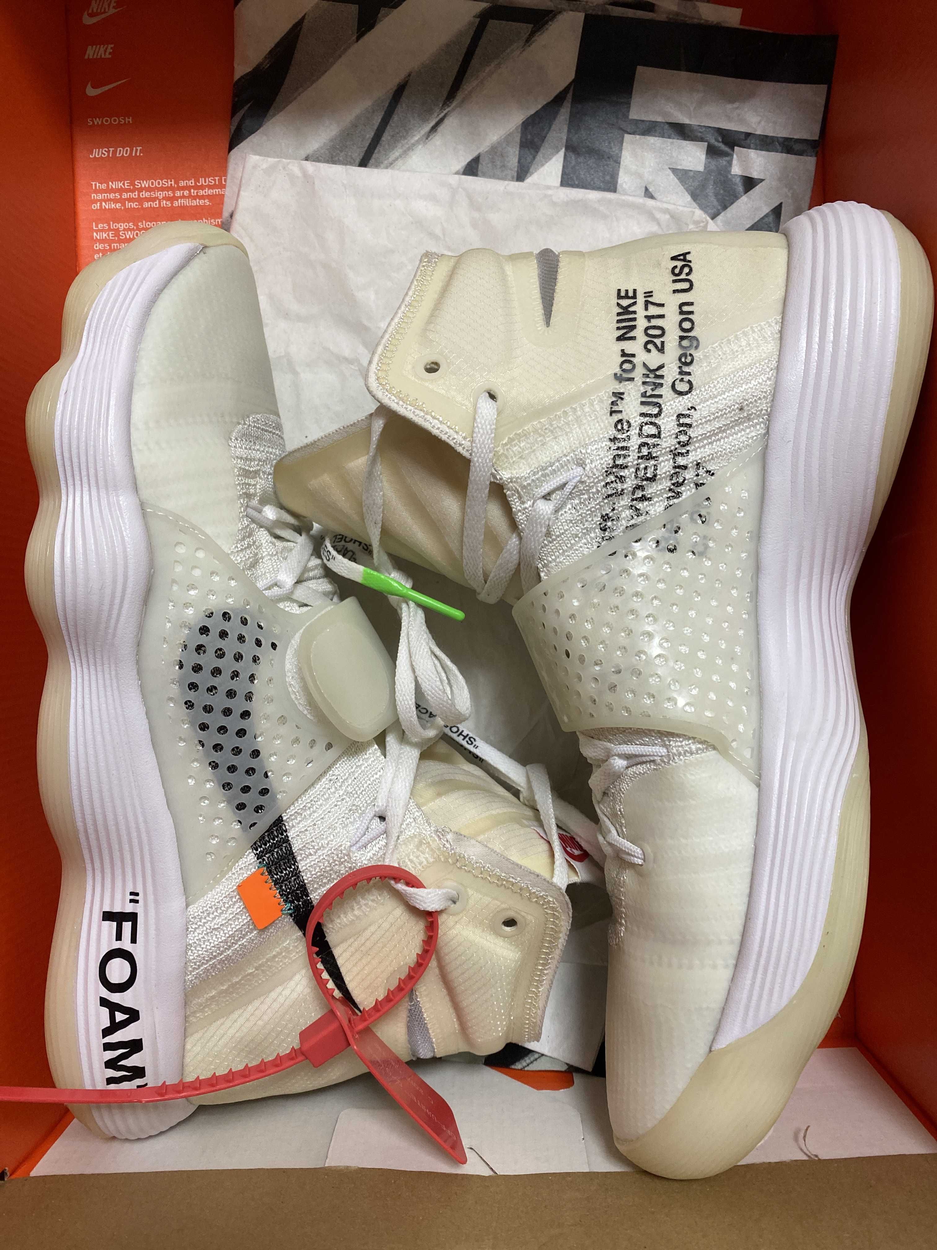 Off-White × Nike React Hyperdunk 2017 Flyknit "The 10/White"