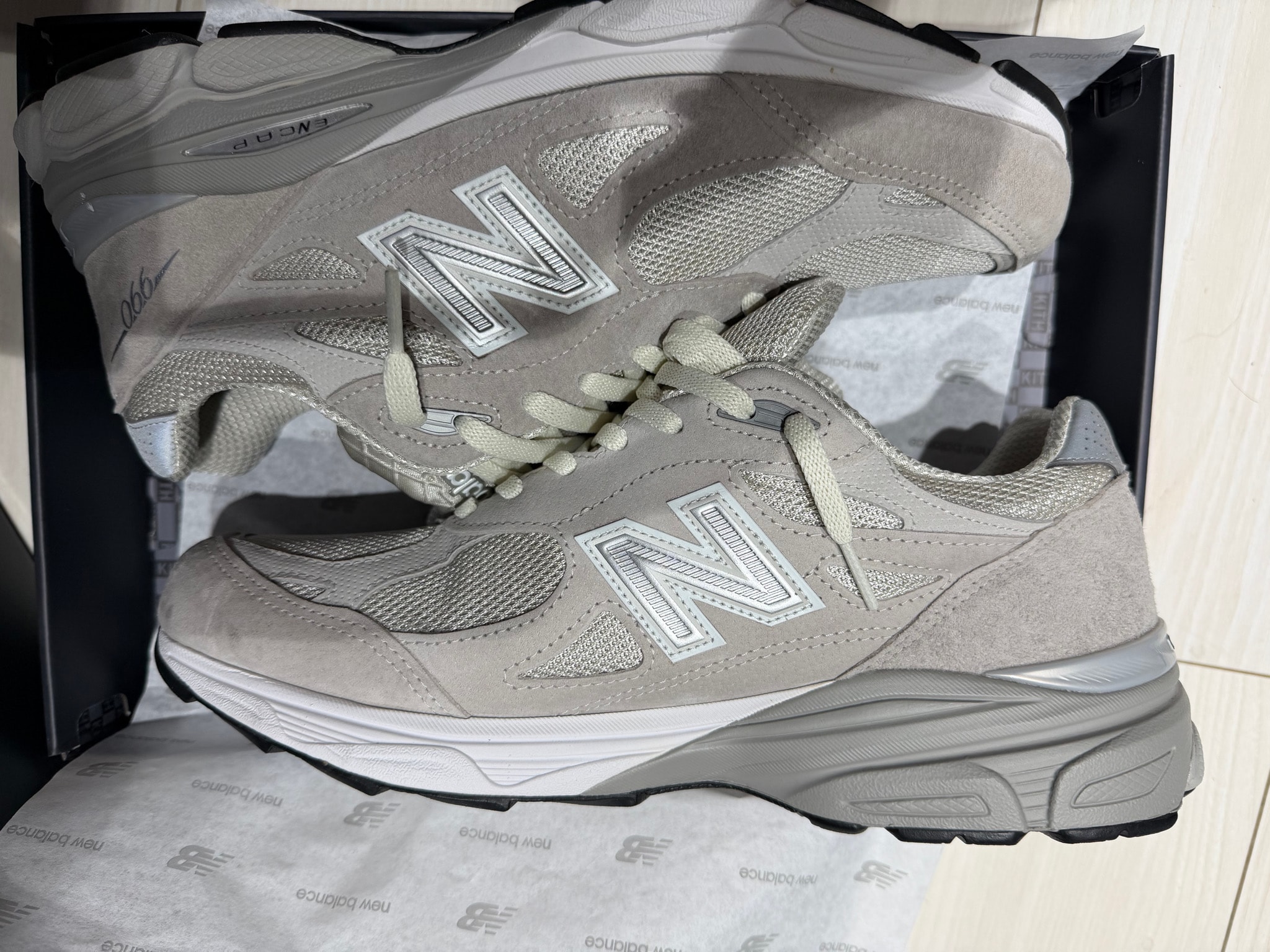 KITH × New Balance 990V3 Made in USA "USA Hallow"