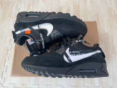Off-White × Nike Air Max 90 "Black/Black-Cone-White"