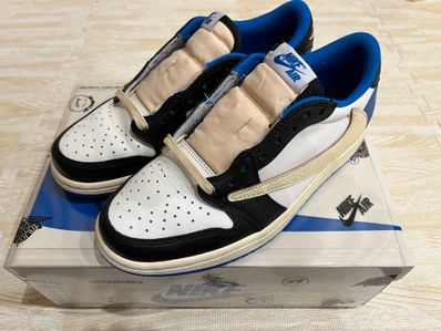 Travis Scott × fragment design × Nike Air Jordan 1 Low OG SP "Military Blue"