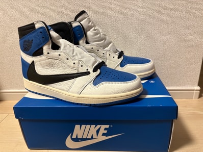 Travis Scott × fragment design × Nike Air Jordan 1 Retro High OG SP "Military Blue"