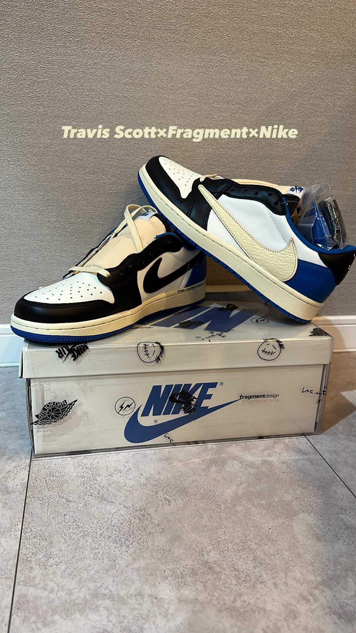Travis Scott × fragment design × Nike Air Jordan 1 Low OG SP "Military Blue"