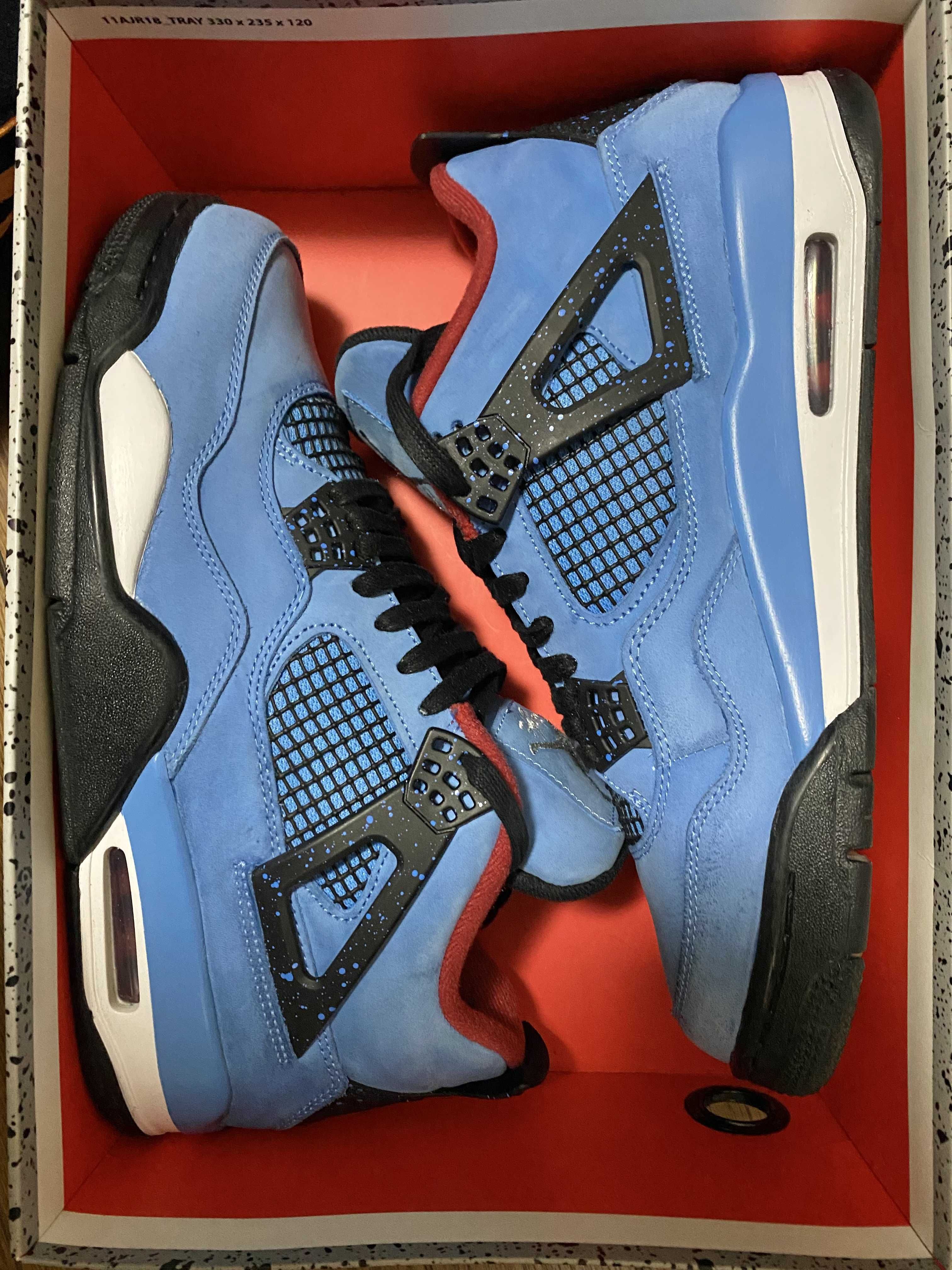 Travis Scott × Nike Air Jordan 4 Retro Cactus Jack "University Blue"