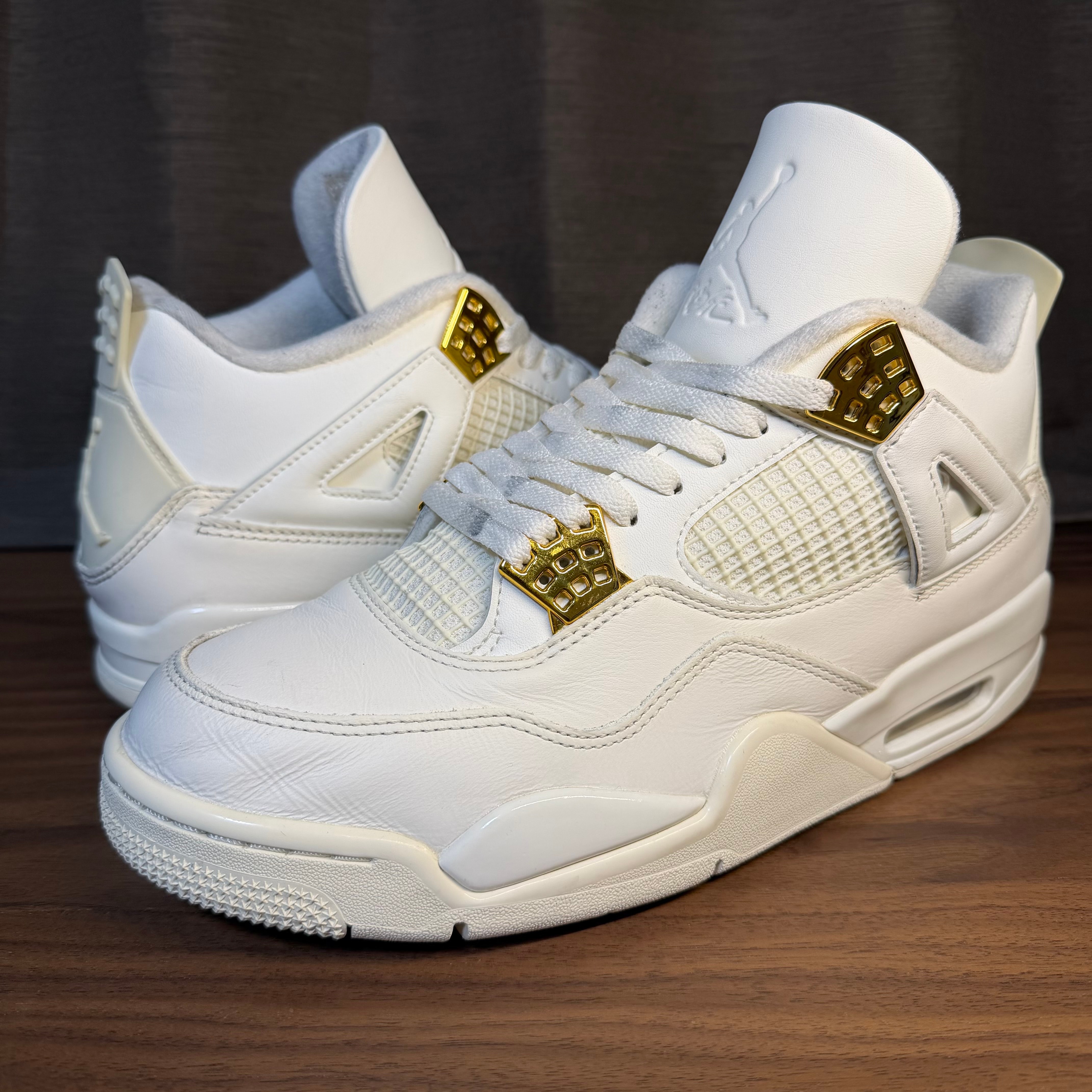Nike Women's Air Jordan 4 Retro "White & Gold"
