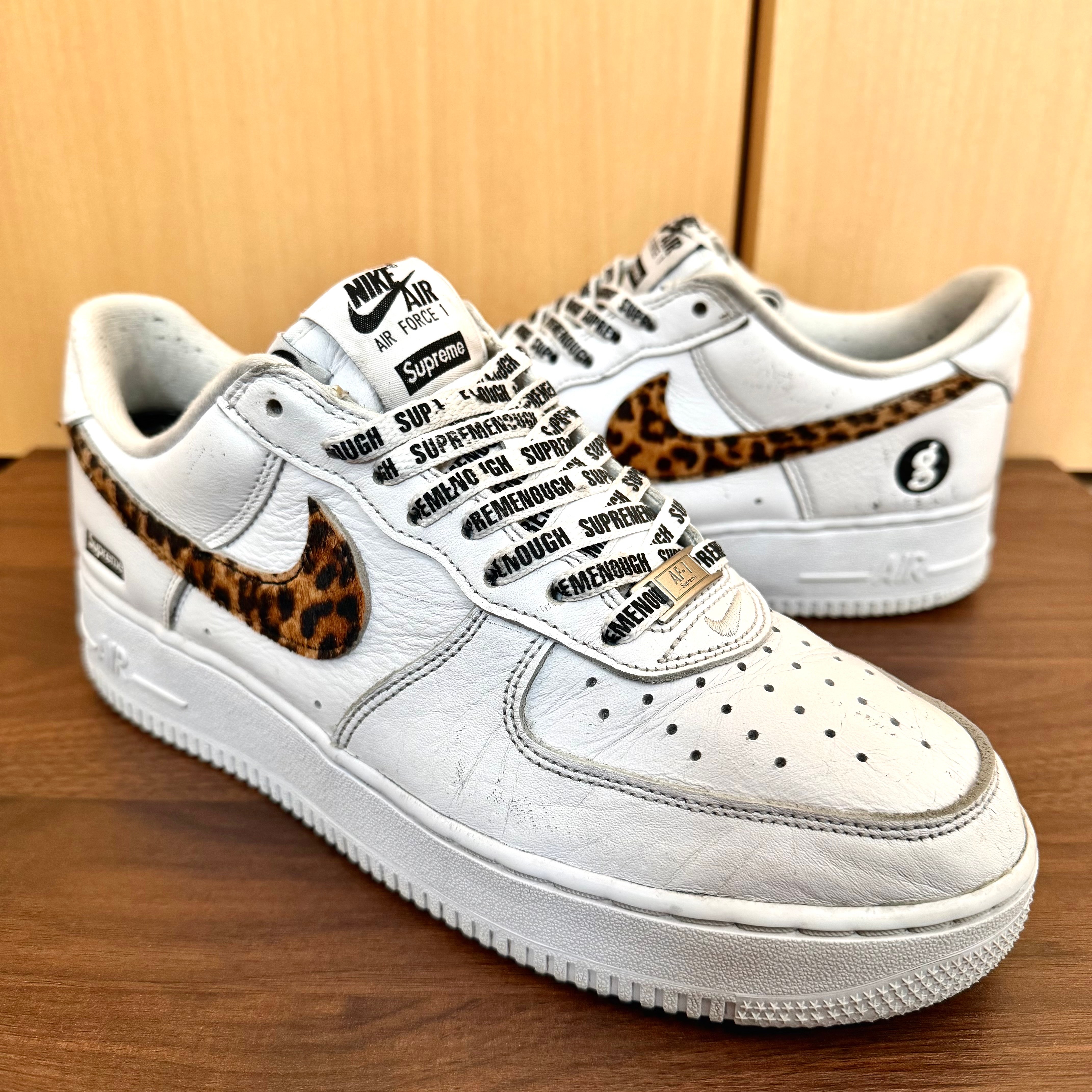 GOODENOUGH × Supreme × Nike Air Force 1 Low "White/Leopard" (25SS Week15)