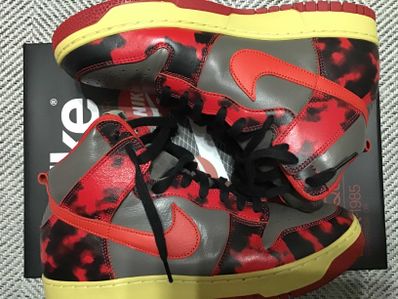 Nike Dunk High "Red Acid Wash"