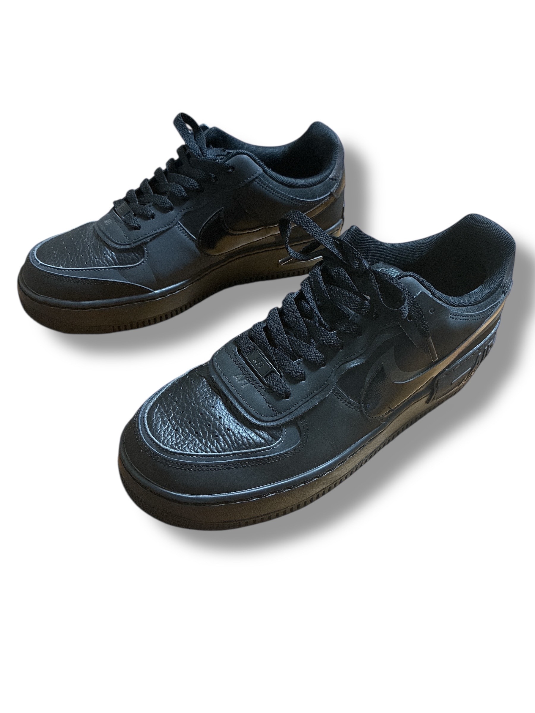 ナイキ ウィメンズ エアフォース1 シャドウ "ブラック/アンスラサイト/ベルベットブラウン"