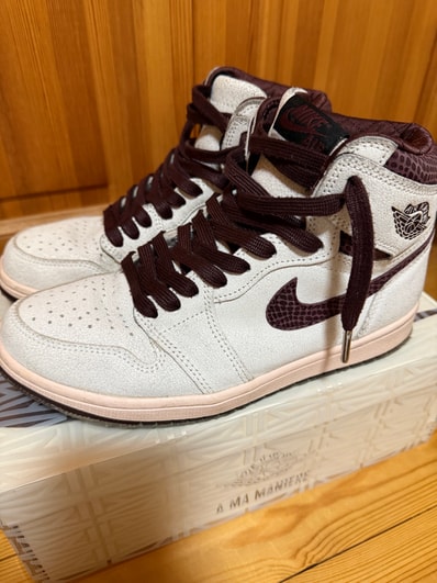 A Ma Maniere × Nike Air Jordan 1 Retro High OG "Sail and Burgundy"