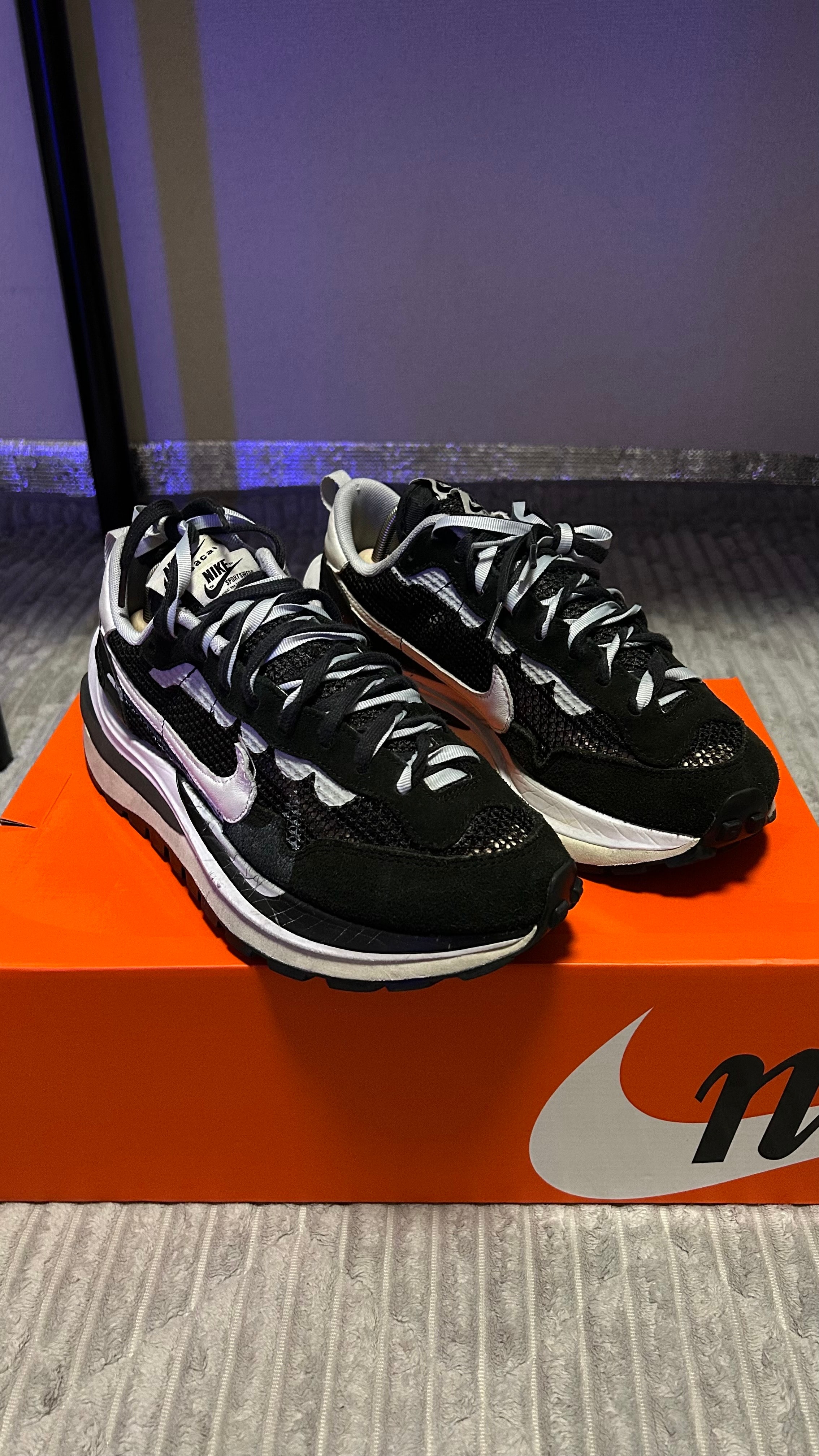 sacai × Nike Vapor Waffle "Black and White"