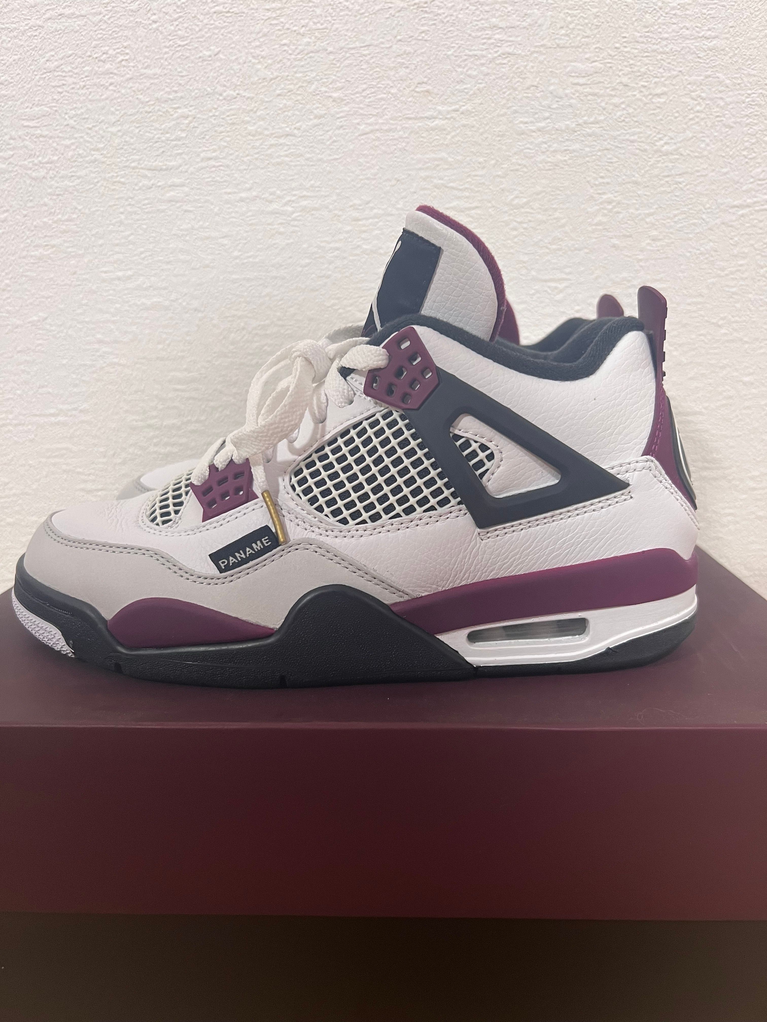 Paris Saint Germain ×Nike Air Jordan 4 Retro "White/Bordeaux/Neutral Gray"