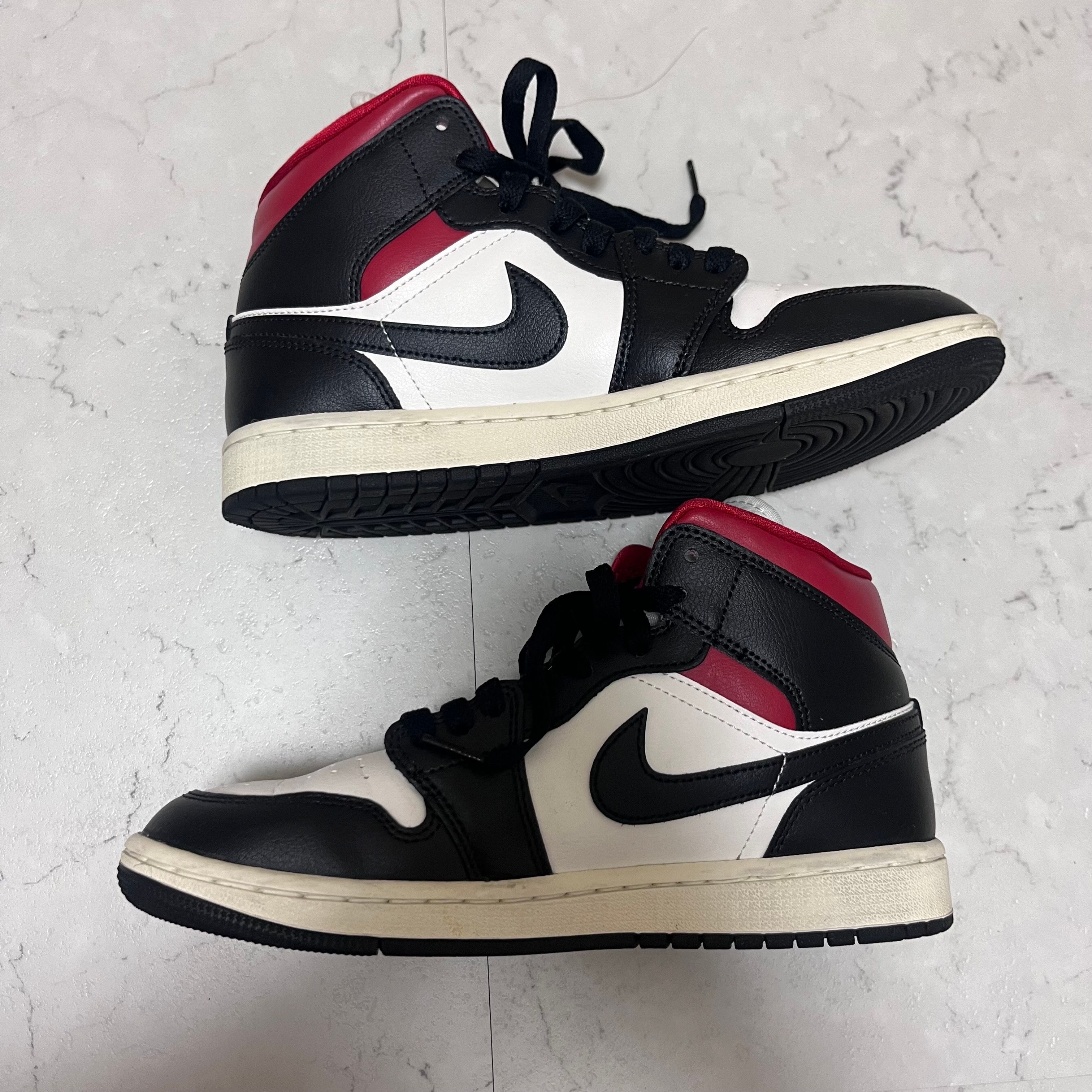 Nike Women's Air Jordan 1 Mid "Black/Gym Red"