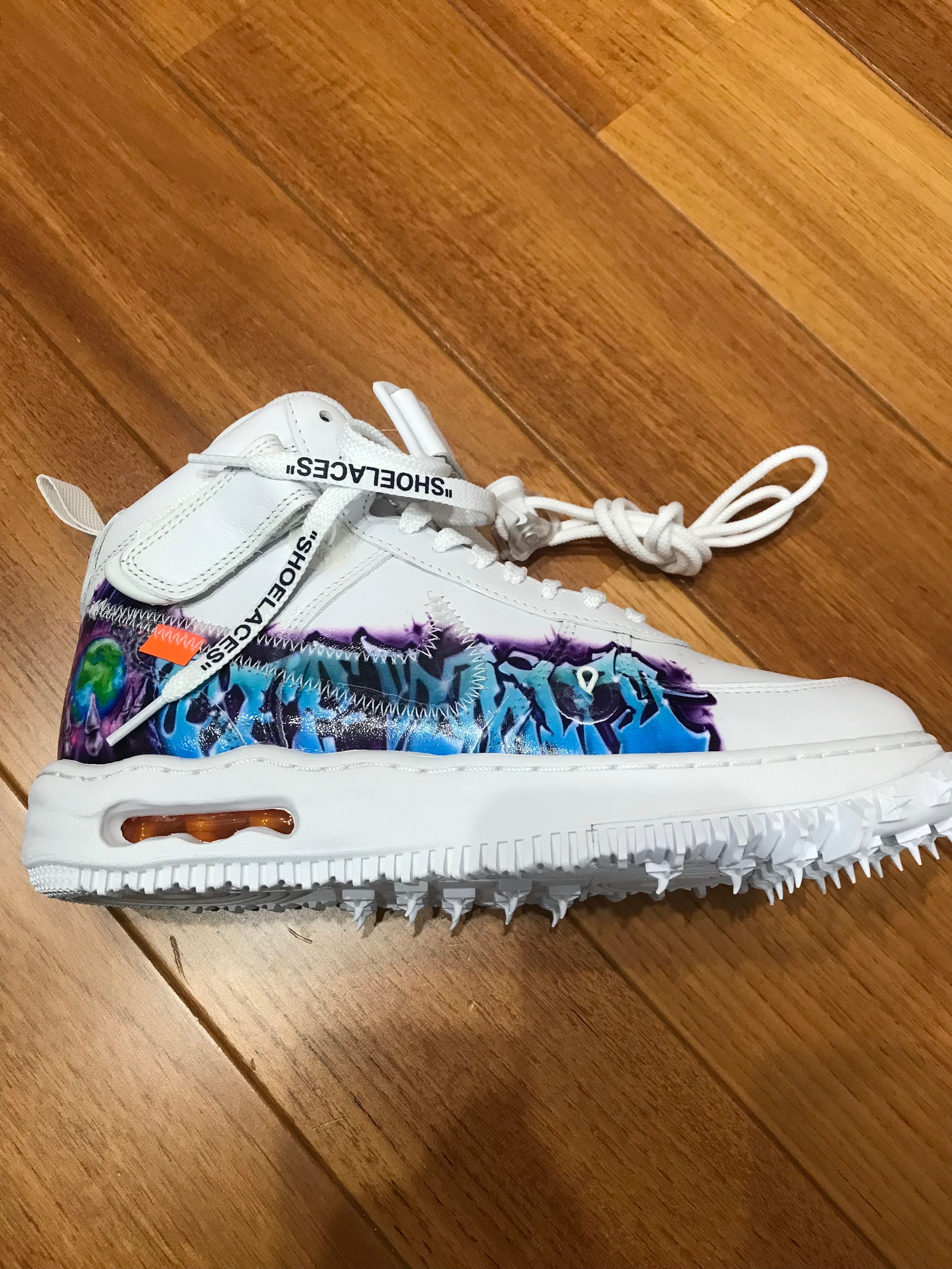 Off-White × Nike Air Force 1 Mid "Graffiti"