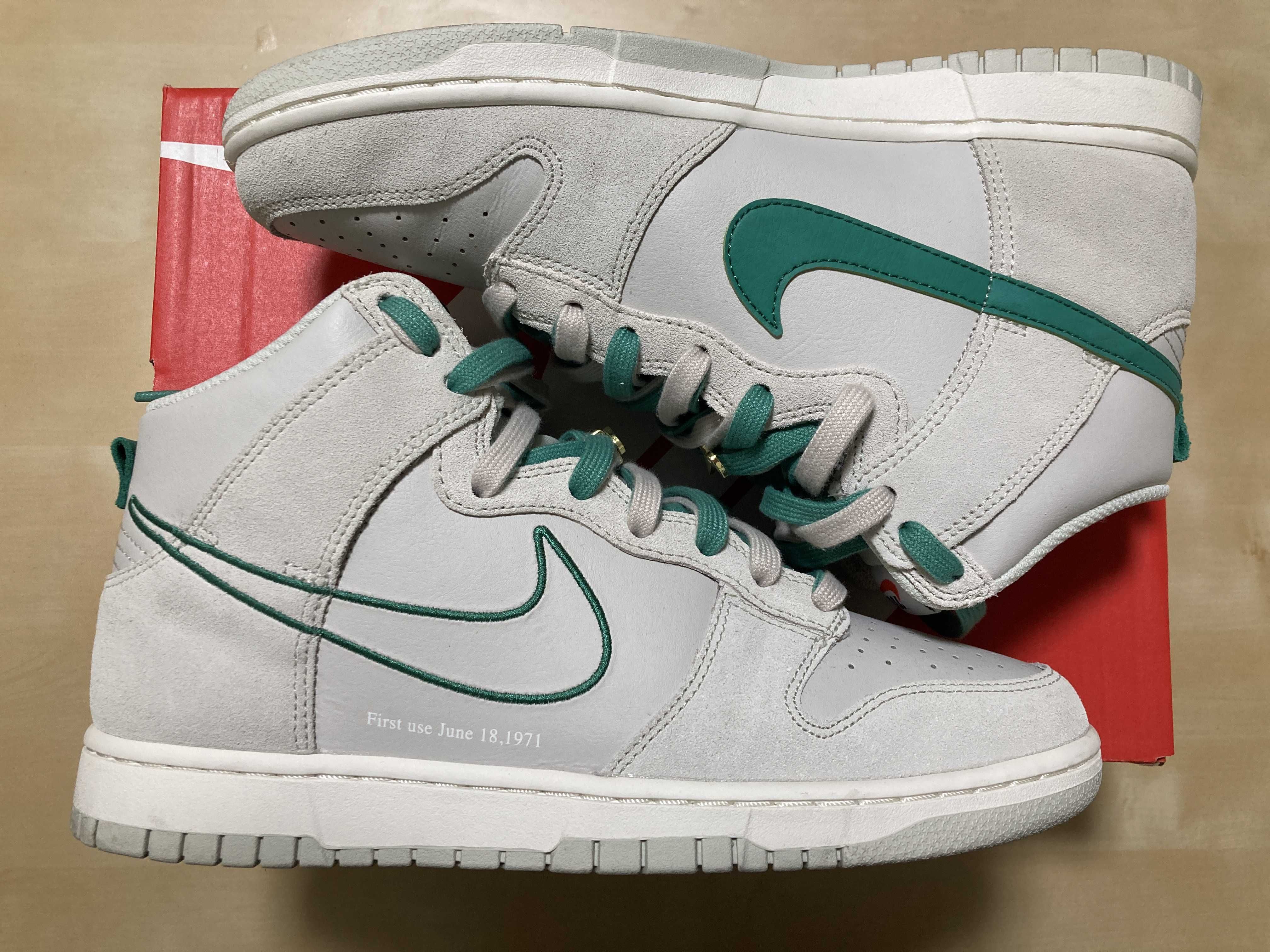 Nike Dunk High SE First Use "Light Bone/Green Noise"