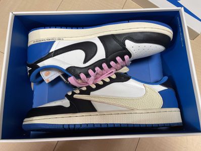 Travis Scott × fragment design × Nike Air Jordan 1 Low OG SP "Military Blue"