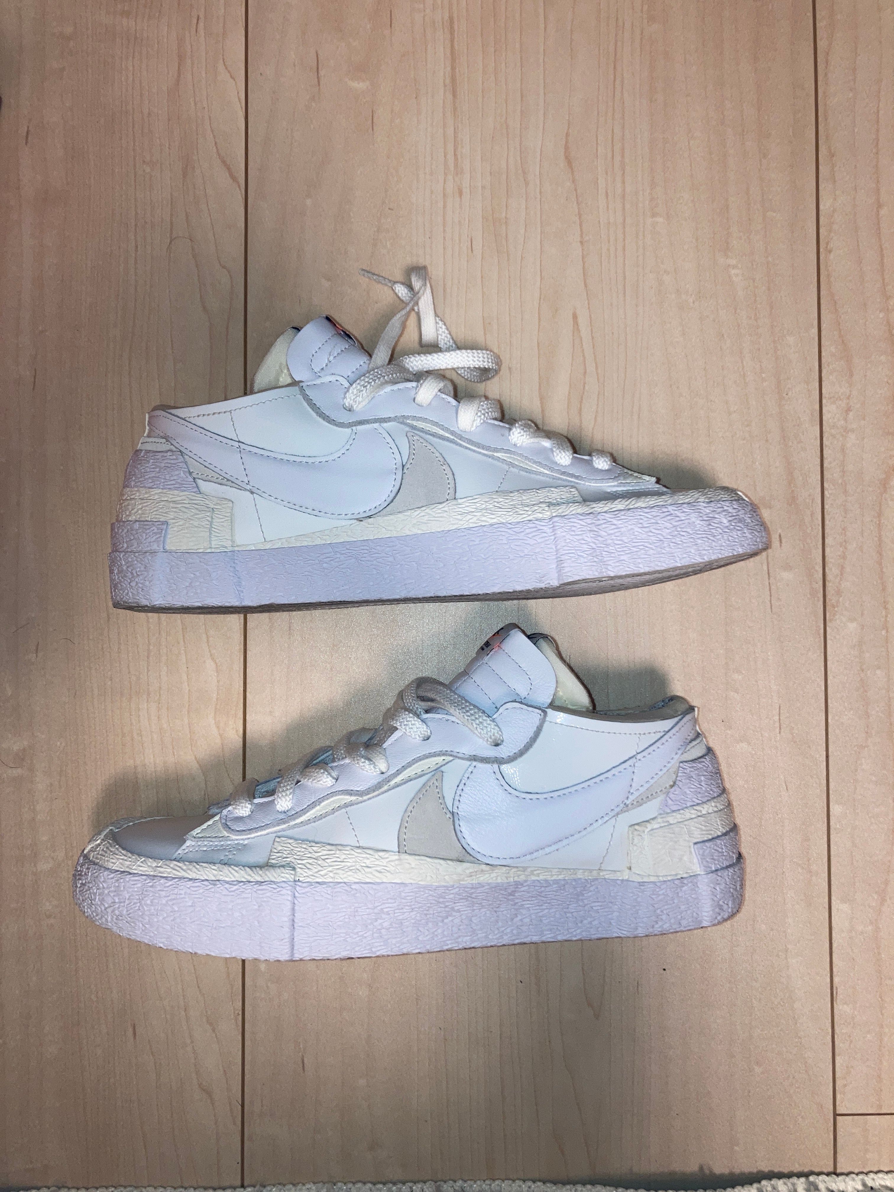 sacai × Nike Blazer Low "White Patent Leather"