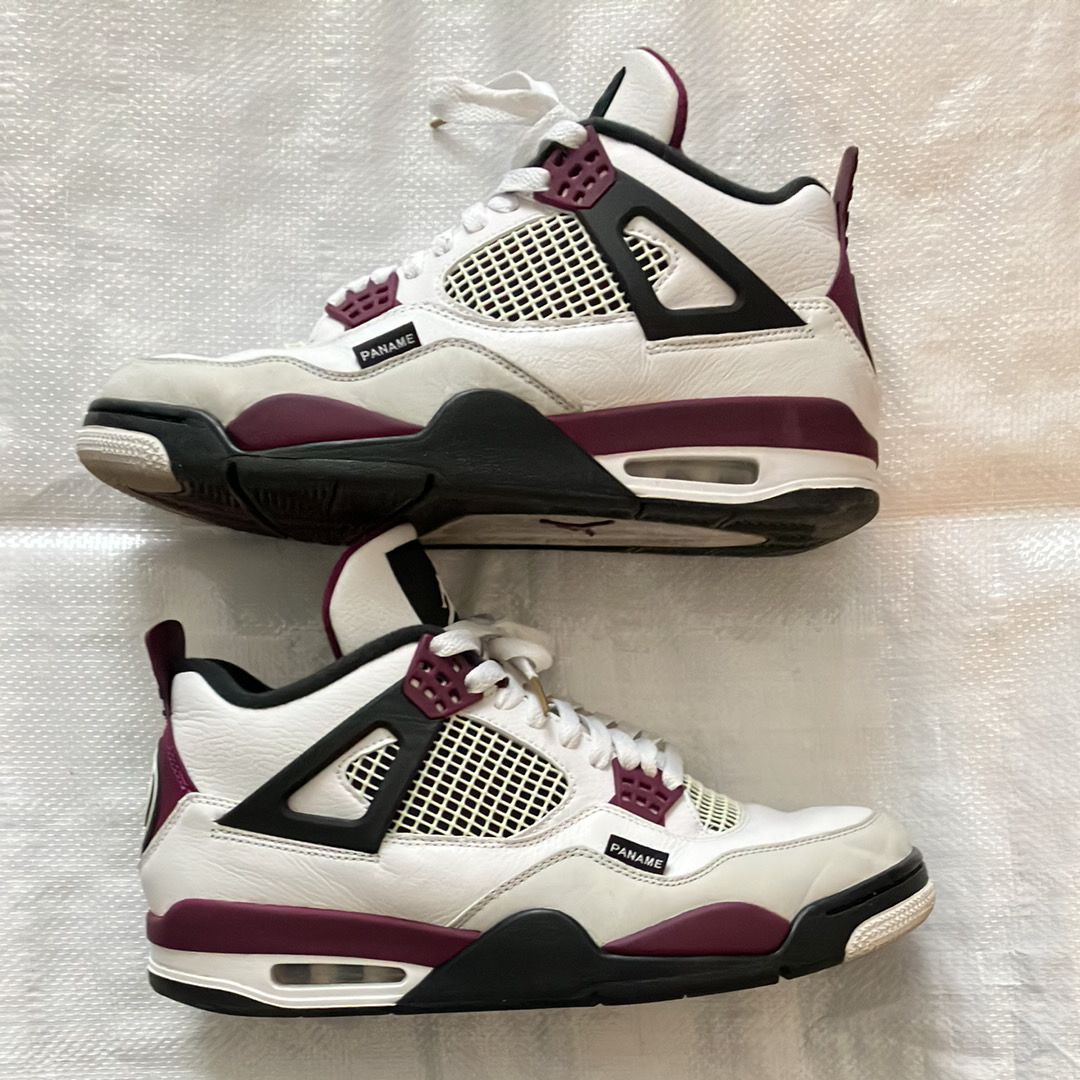 Paris Saint Germain ×Nike Air Jordan 4 Retro "White/Bordeaux/Neutral Gray"