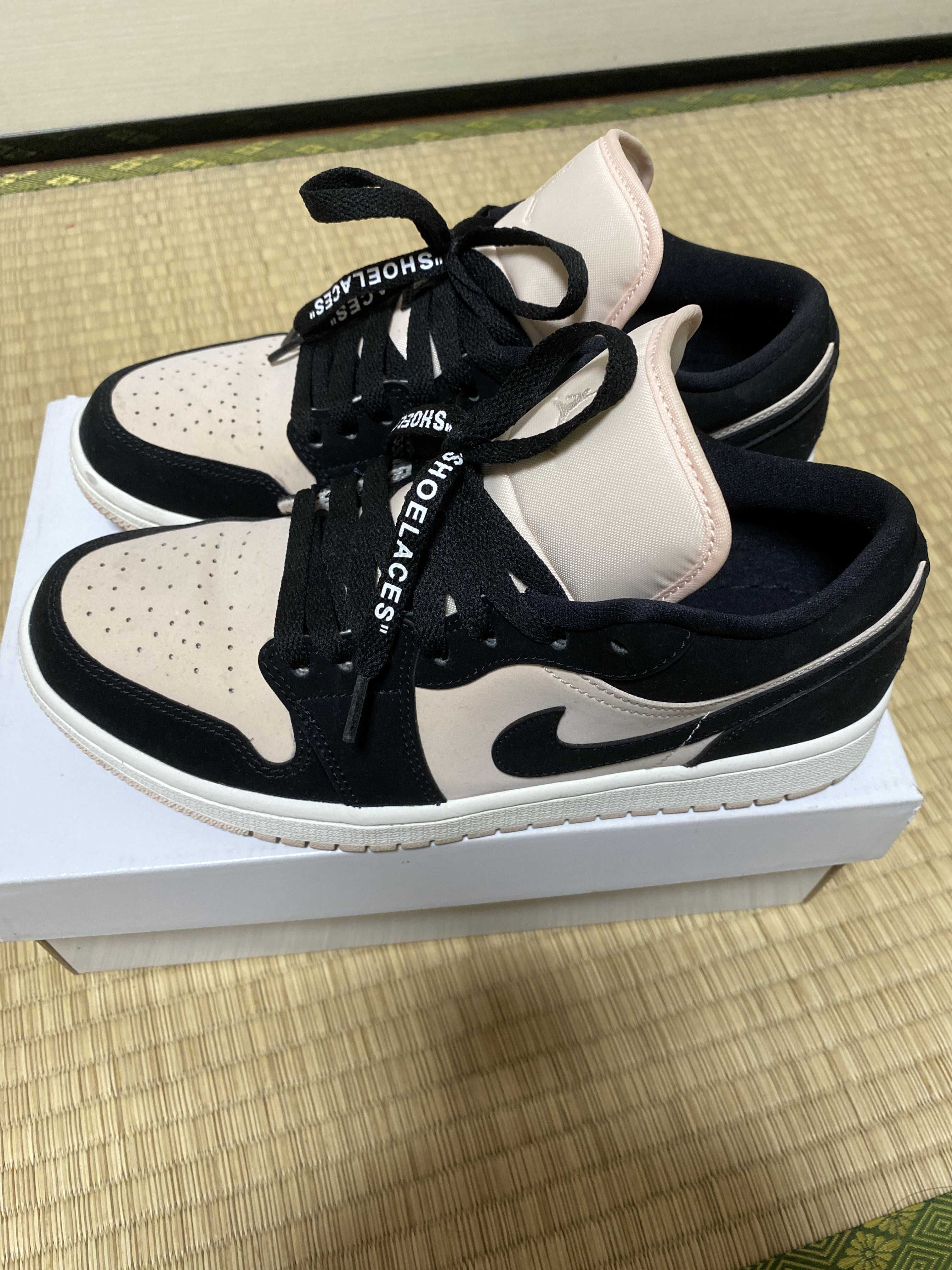 Nike Women's Air Jordan 1 Low  "Black/Guava" (White Midsole)