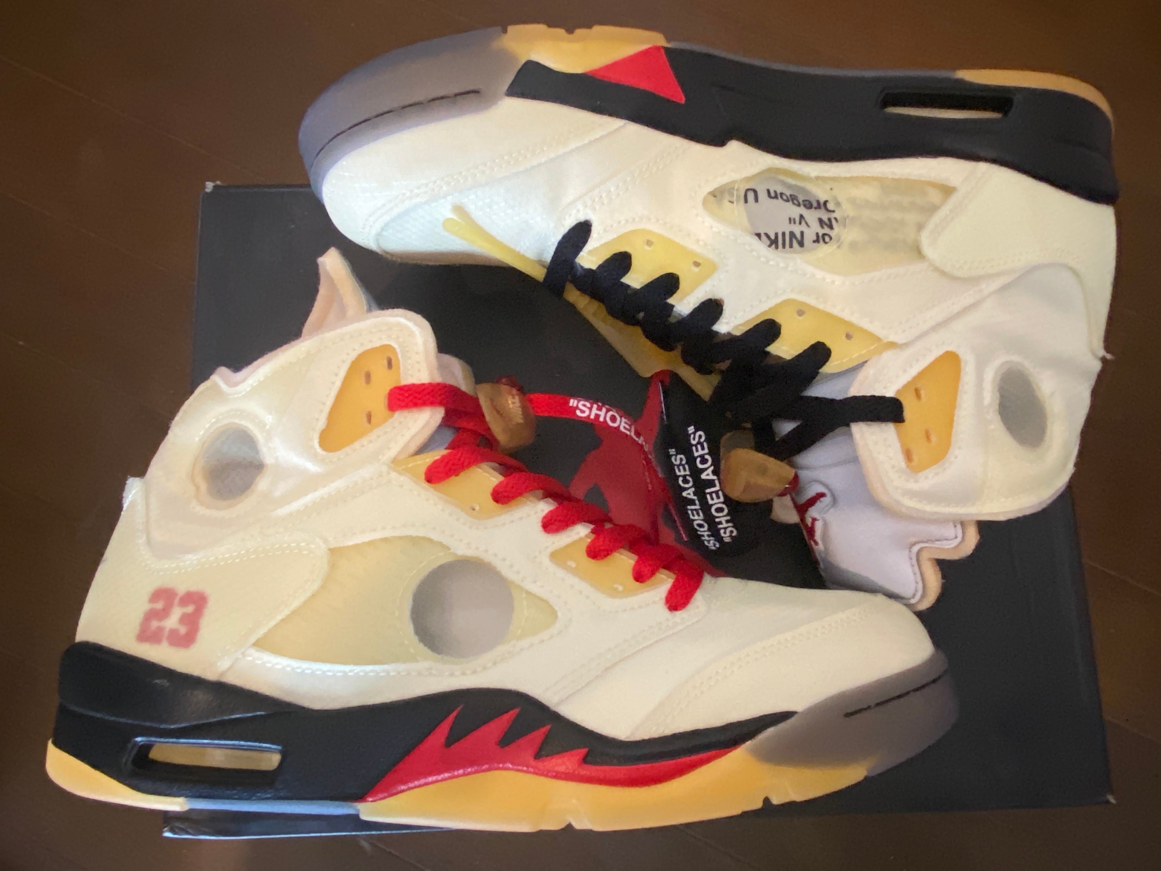 Off-White × Nike Air Jordan 5 "Sail"  