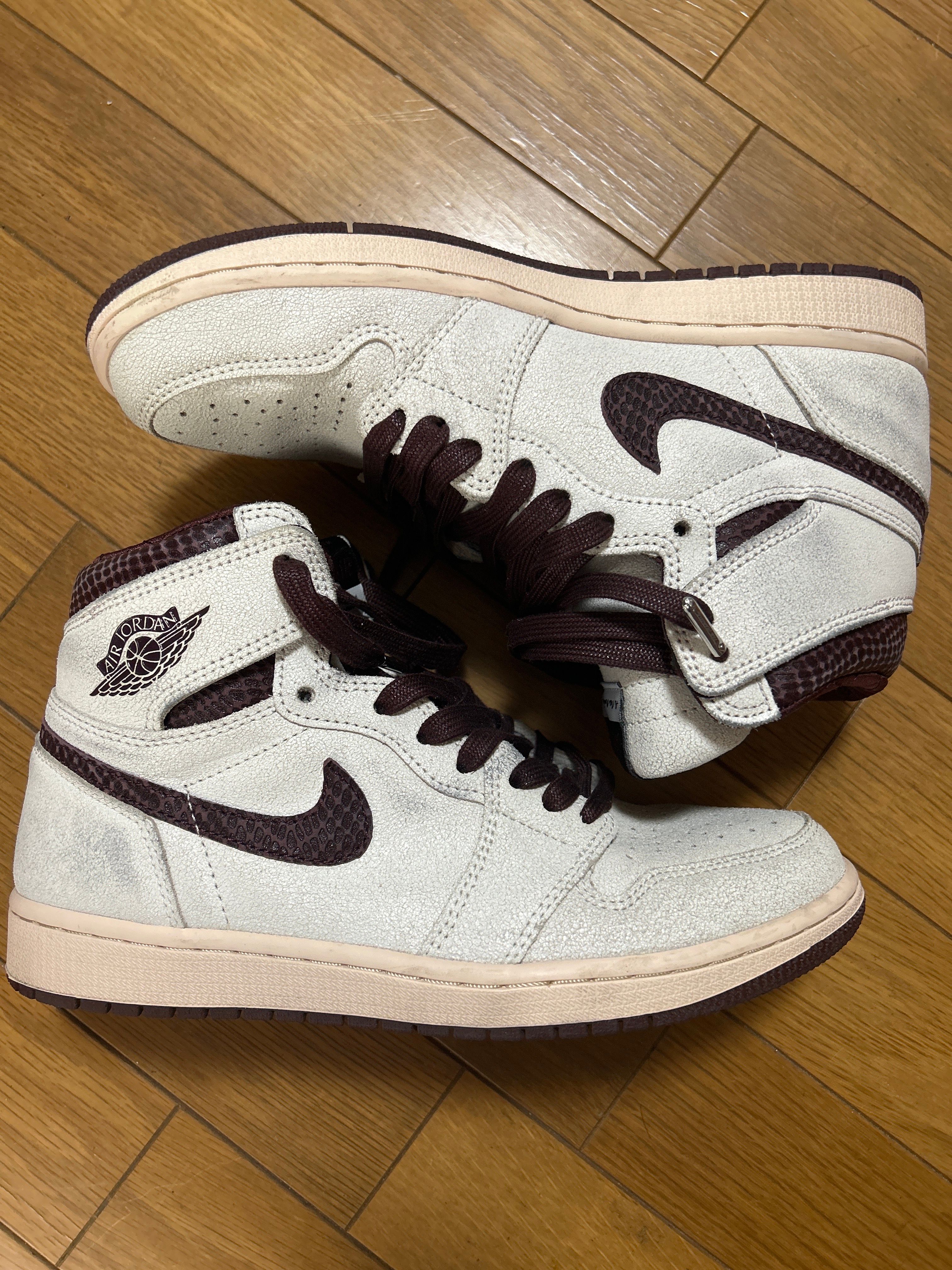 A Ma Maniere × Nike Air Jordan 1 Retro High OG "Sail and Burgundy"
