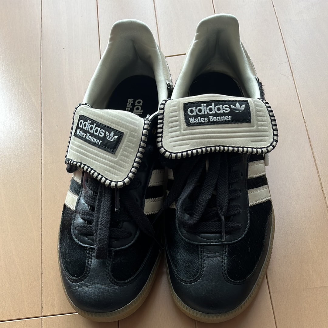 Wales Bonner × adidas Samba Pony Tonal Low "Core Black/Cream White"