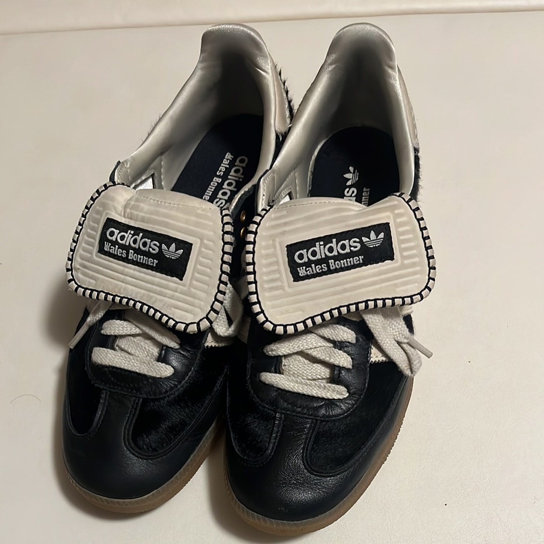 Wales Bonner × adidas Samba Pony Tonal Low "Core Black/Cream White"