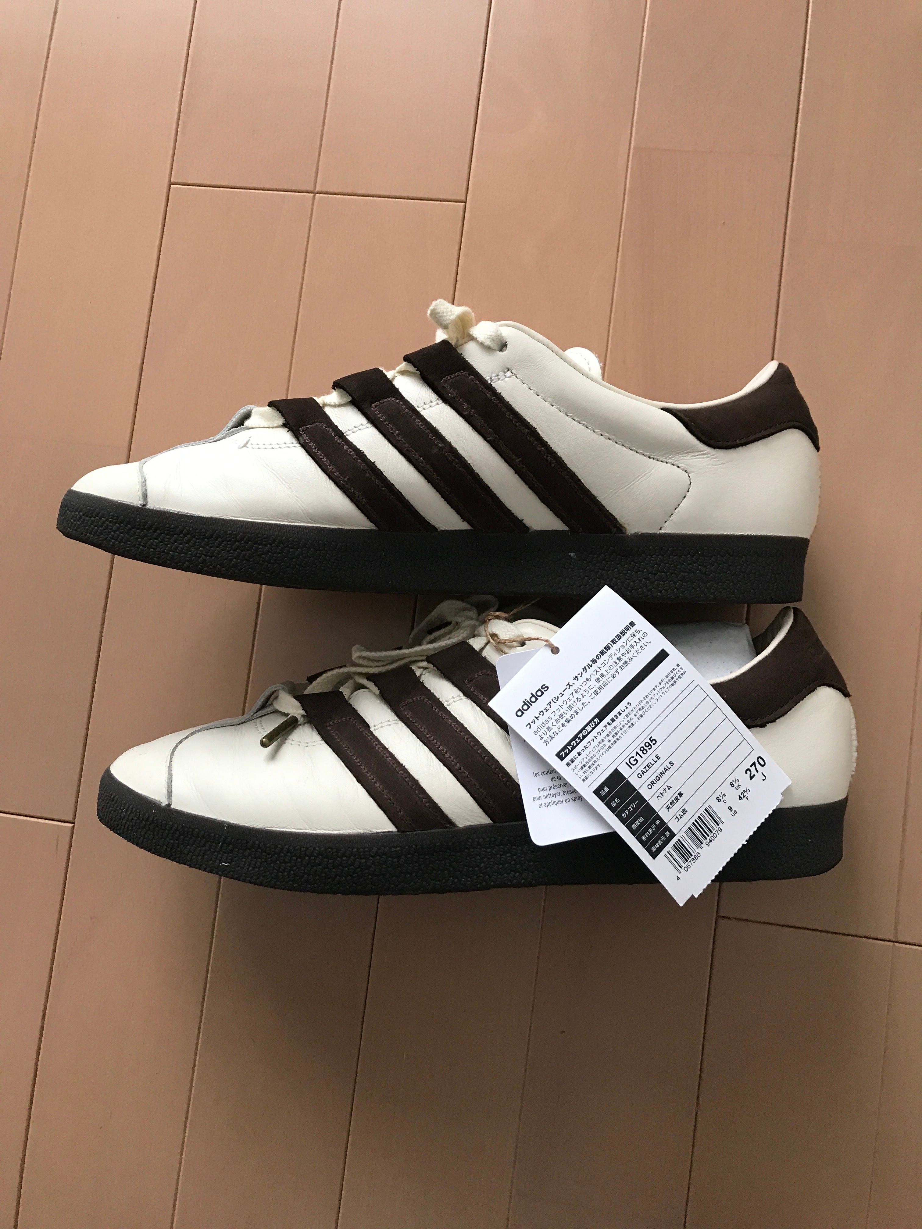FOOT INDUSTRY × adidas Gazelle "Cream White/Dark Brown"