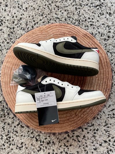 Travis Scott × Nike Women's Air Jordan 1 Low OG "Medium Olive"