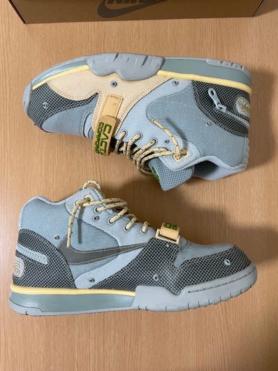 Travis Scott × Nike Air Trainer 1 SP "Grey Haze and Dusty Sage"