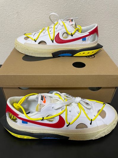 Off-White × Nike Blazer Low "White and University Red"