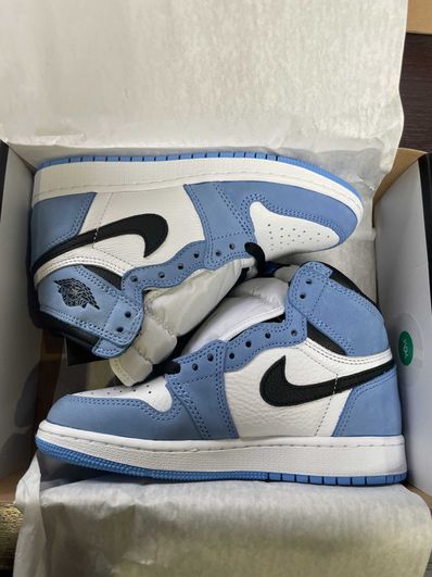 Nike GS Air Jordan 1 High "White/University Blue/Black"