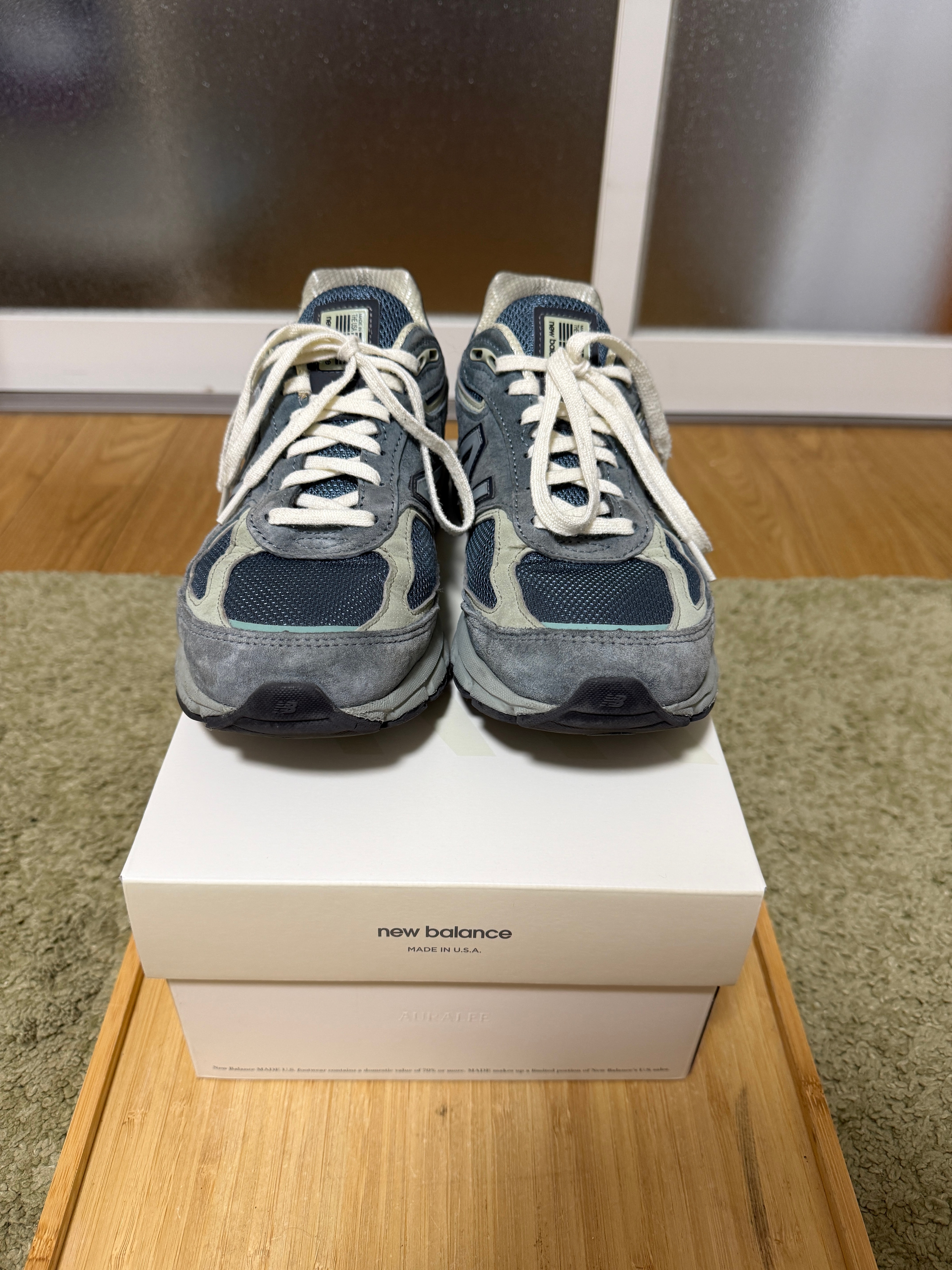 AURALEE × New Balance 990V4 "Dusty Blue"