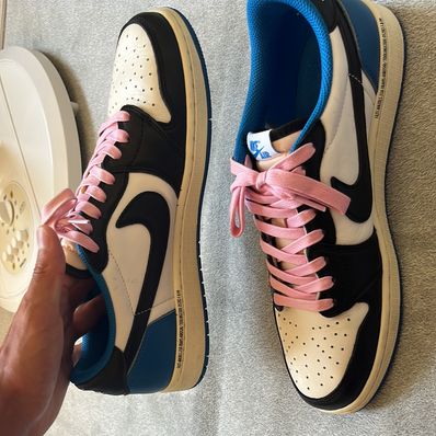 Travis Scott × fragment design × Nike Air Jordan 1 Low OG SP "Military Blue"