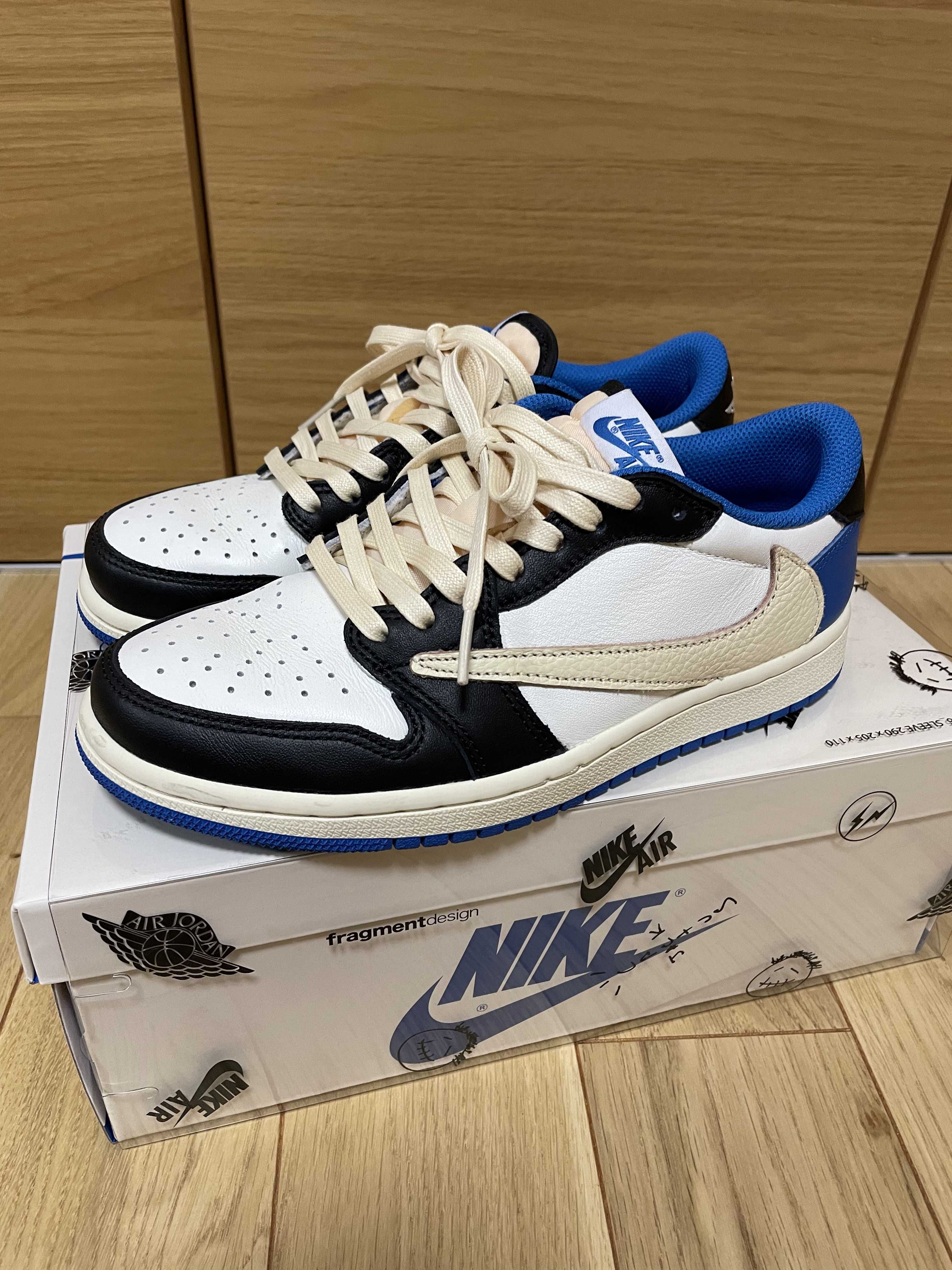 Travis Scott × fragment design × Nike Air Jordan 1 Low OG SP "Military Blue"