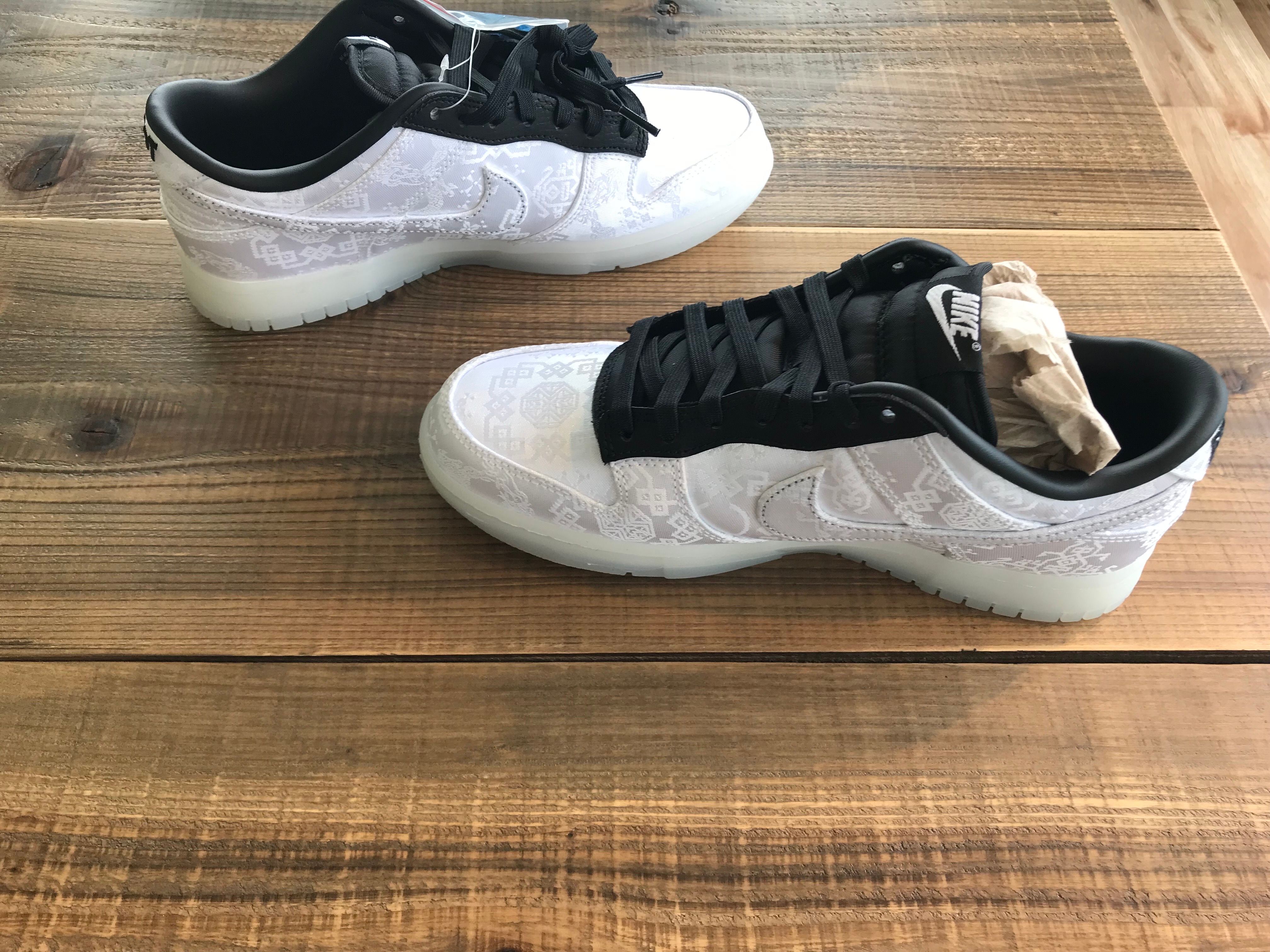 CLOT × Fragment × Nike Dunk Low "Black and White"