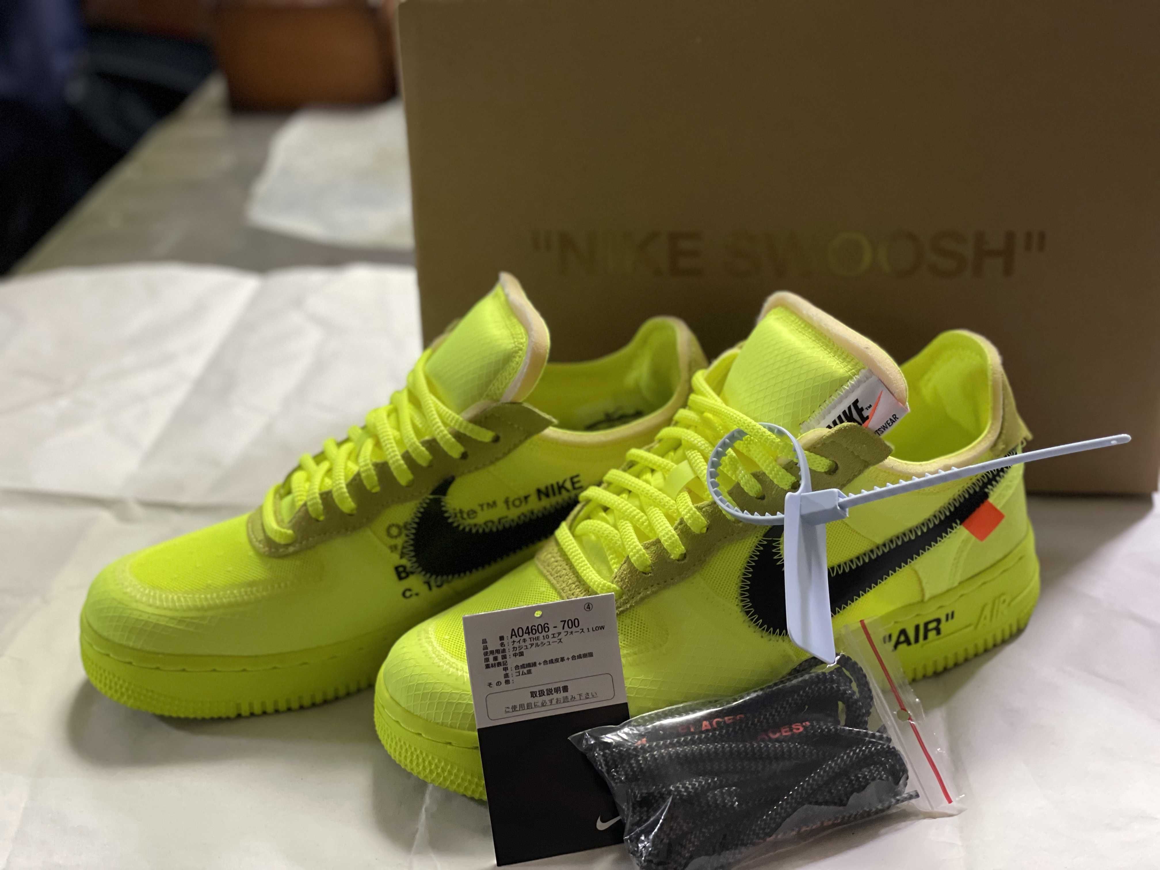 Off-White × Nike Air Force 1 Low "Volt"