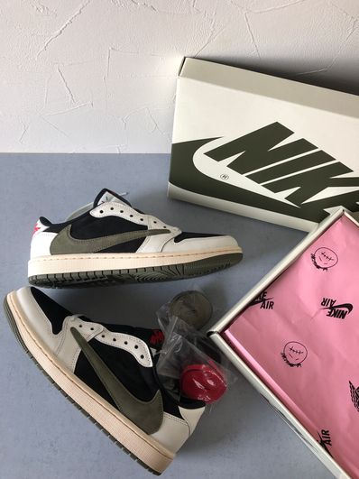 Travis Scott × Nike Women's Air Jordan 1 Low OG "Medium Olive"