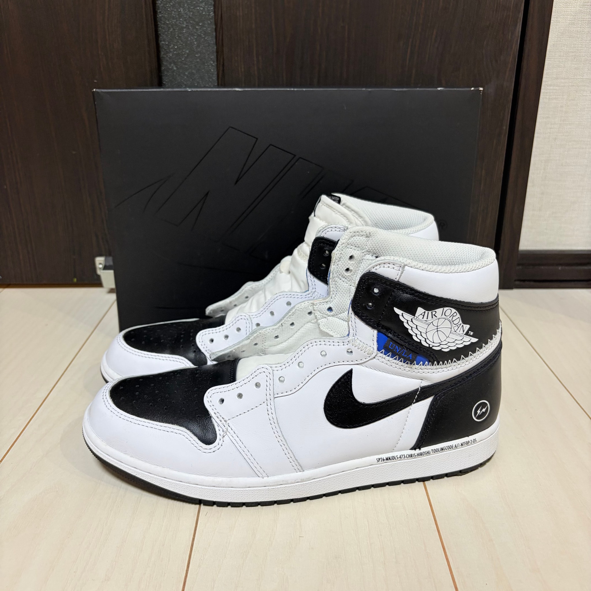 fragment design × UNION × Nike Air Jordan 1 Retro High OG "Black/White"
