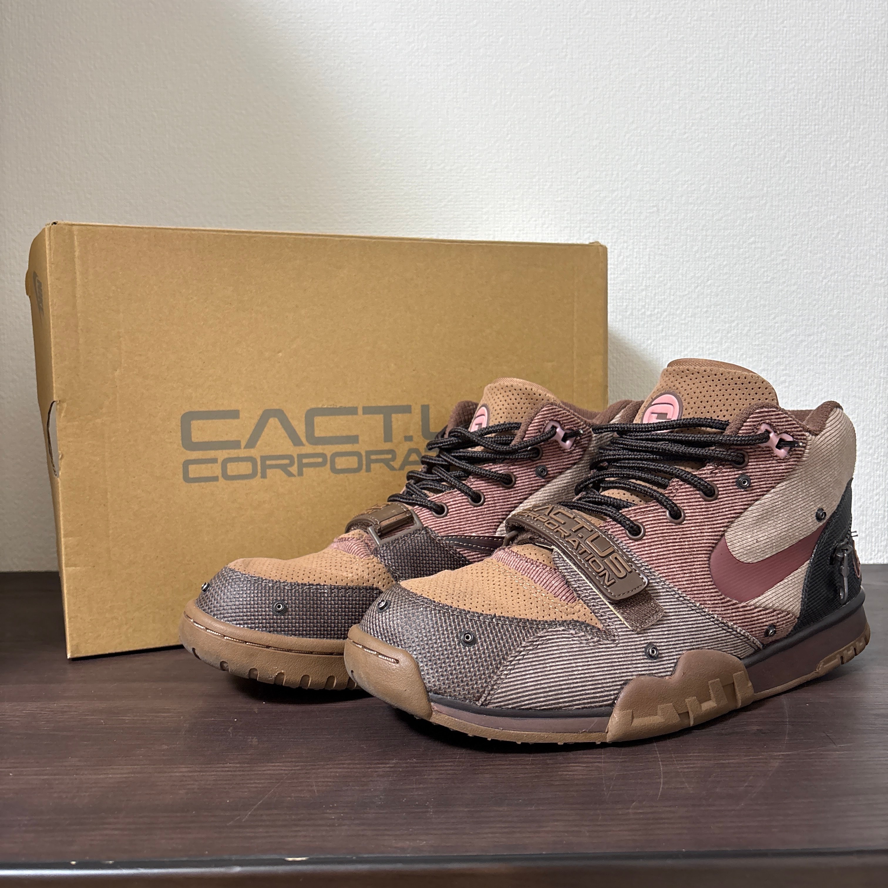 Travis Scott x Nike Air Trainer 1 SP "Archaeo Brown and Rust Pink"