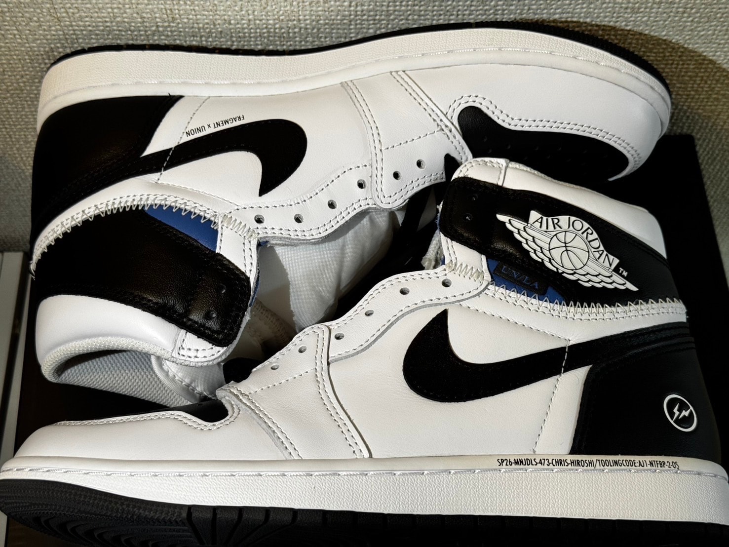 fragment design × UNION × Nike Air Jordan 1 Retro High OG "Black/White"