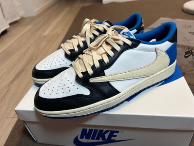 Travis Scott × fragment design × Nike Air Jordan 1 Low OG SP "Military Blue"
