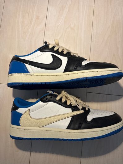 Travis Scott × fragment design × Nike Air Jordan 1 Low OG SP "Military Blue"