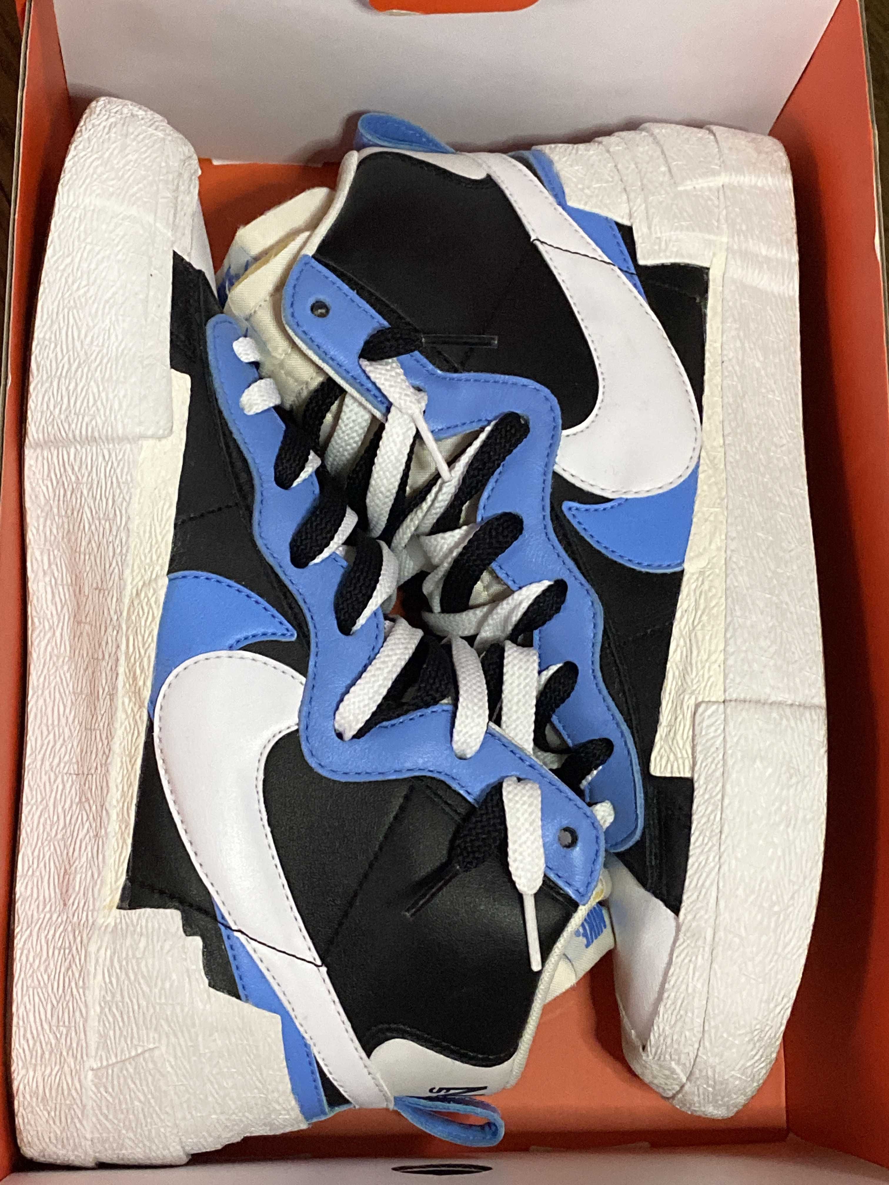 sacai × NIKE BLAZER MID "BLACK / BLUE"
