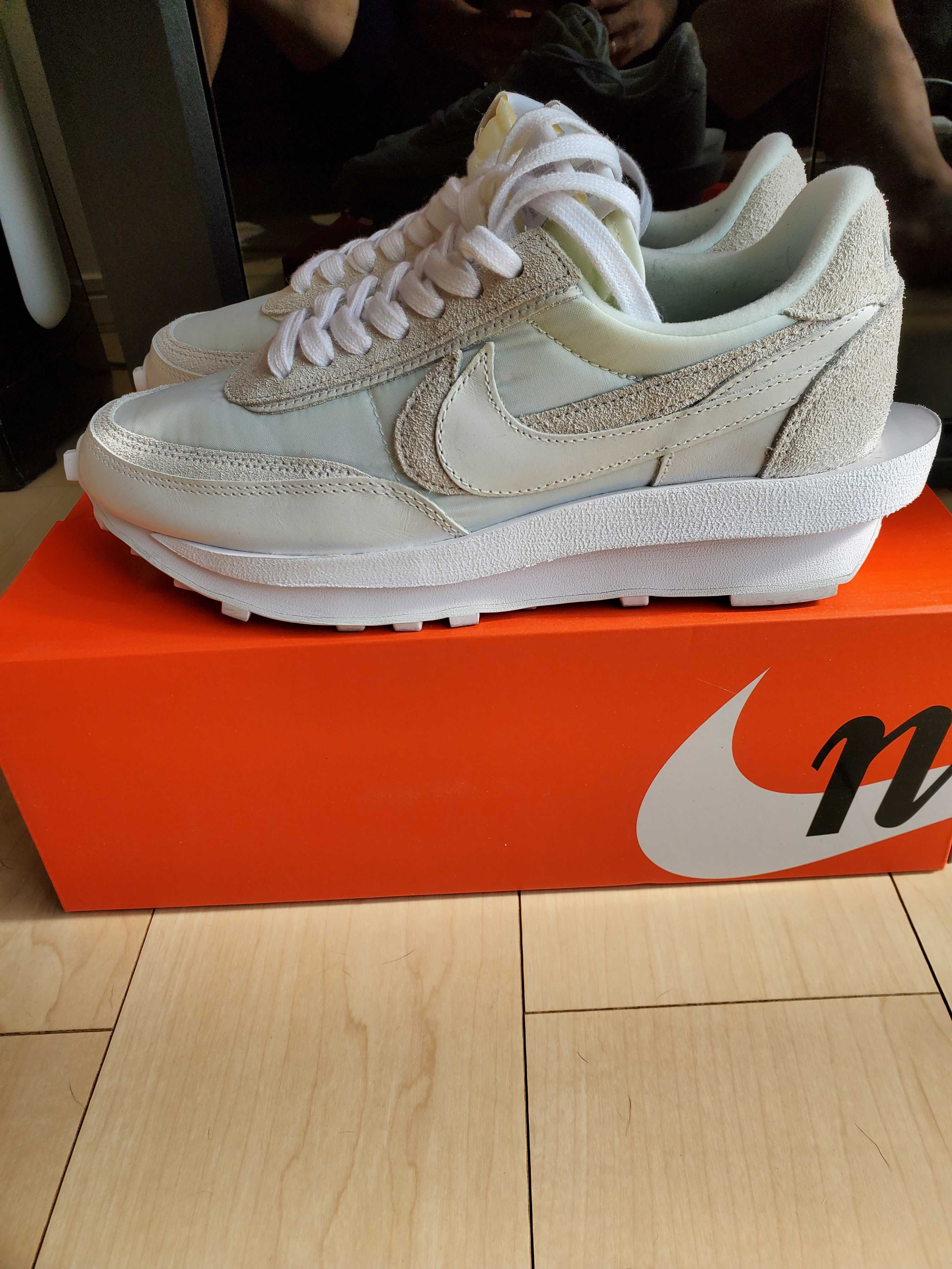 sacai × Nike LDV Waffle "Triple White"