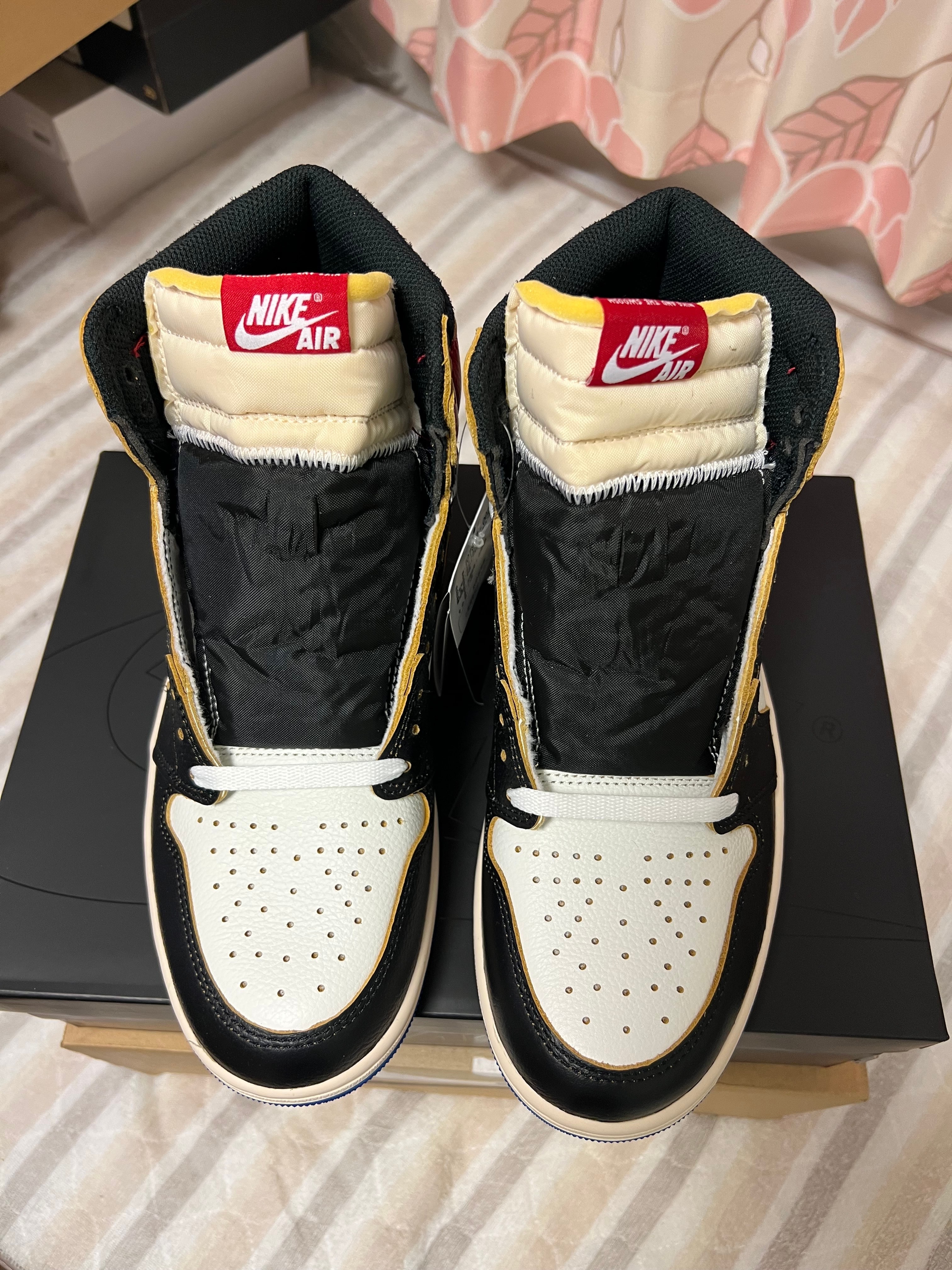 fragment design × UNION × Nike Air Jordan 1 High OG "Black/Varsity Red"