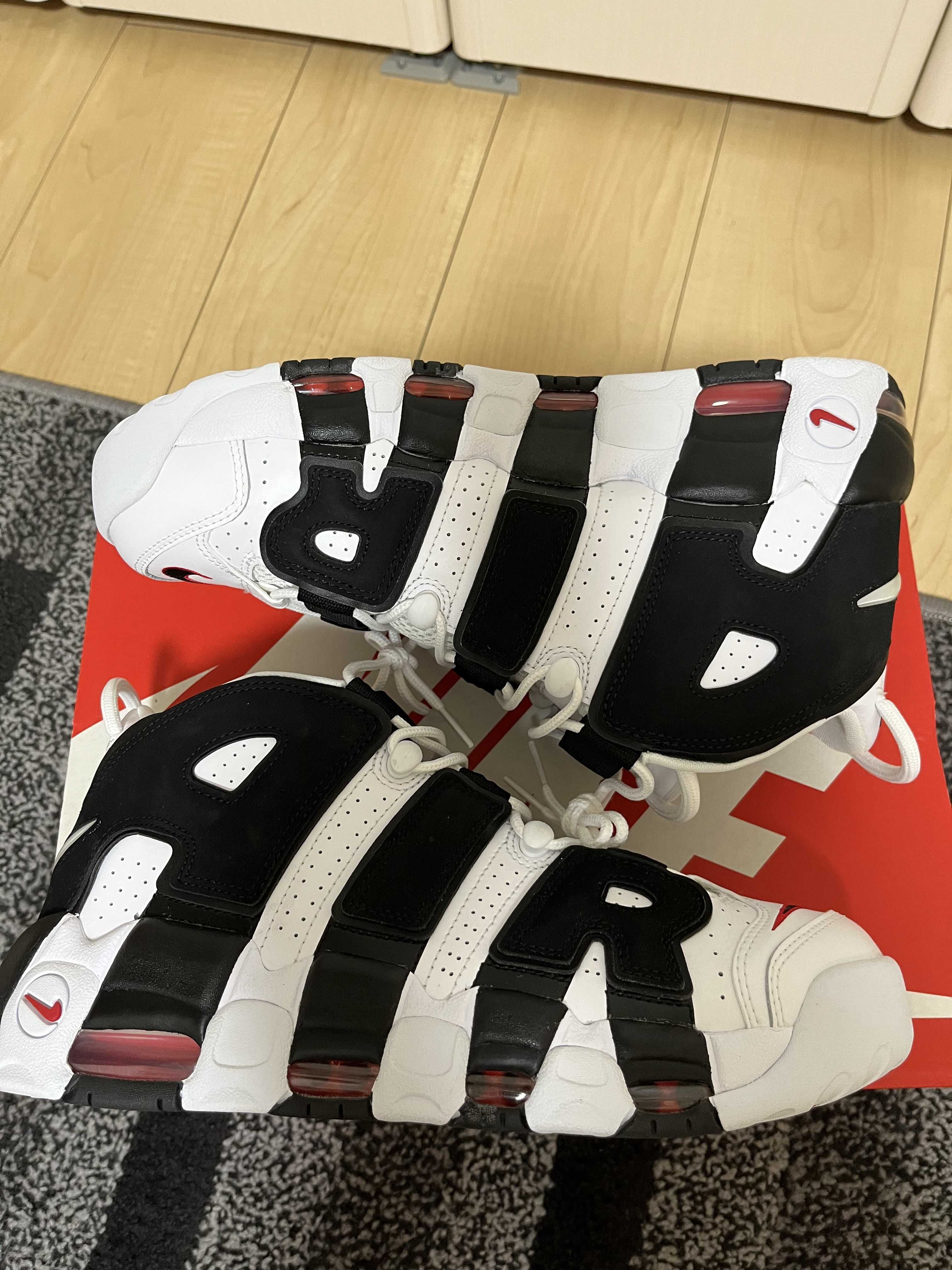 NIKE AIR MORE UPTEMPO "WHITE/BLACK/UNIVERSITY RED"(2020)